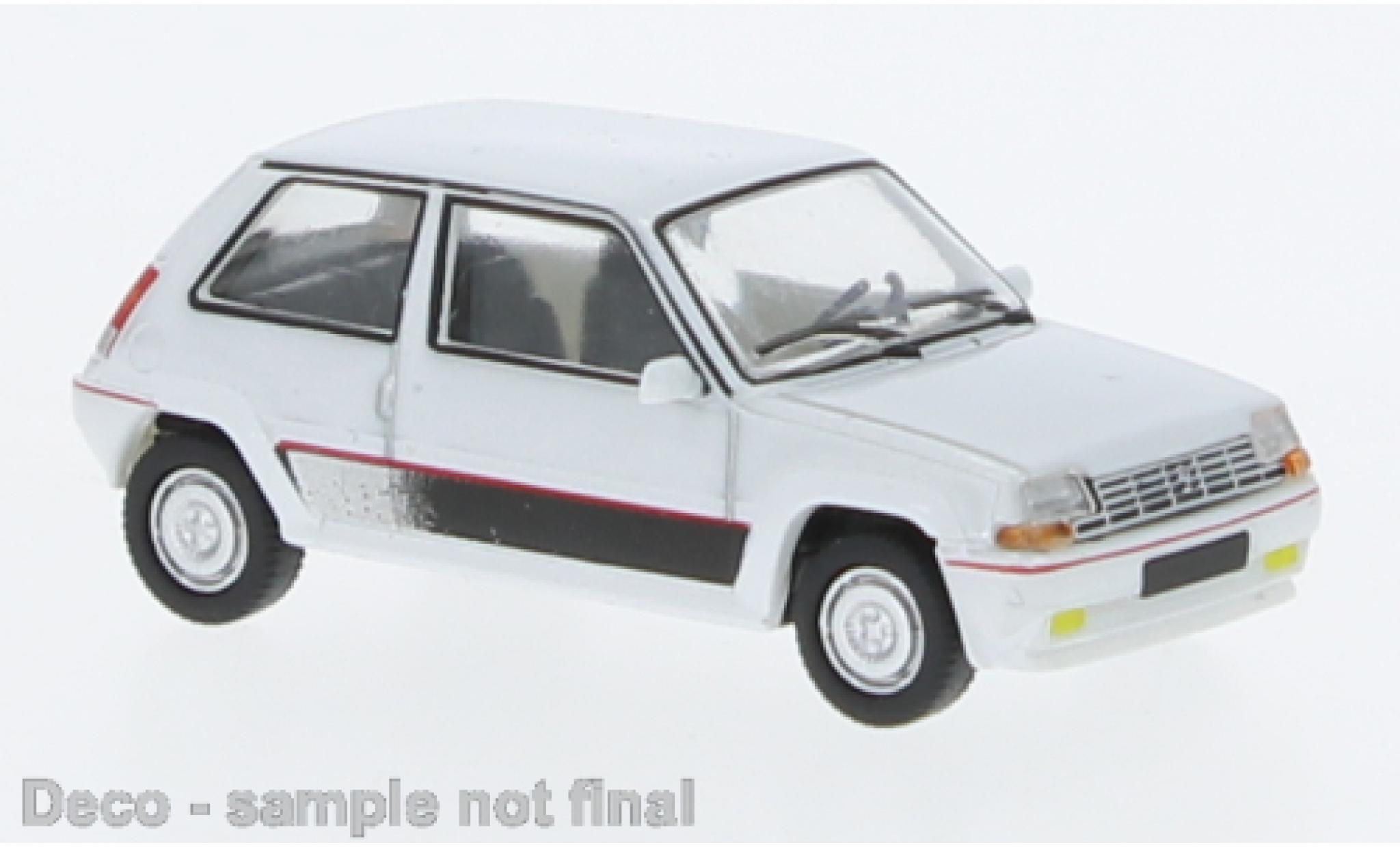 Renault 5 1/87 PCX87 GT Turbo metallic wit 198 modelauto