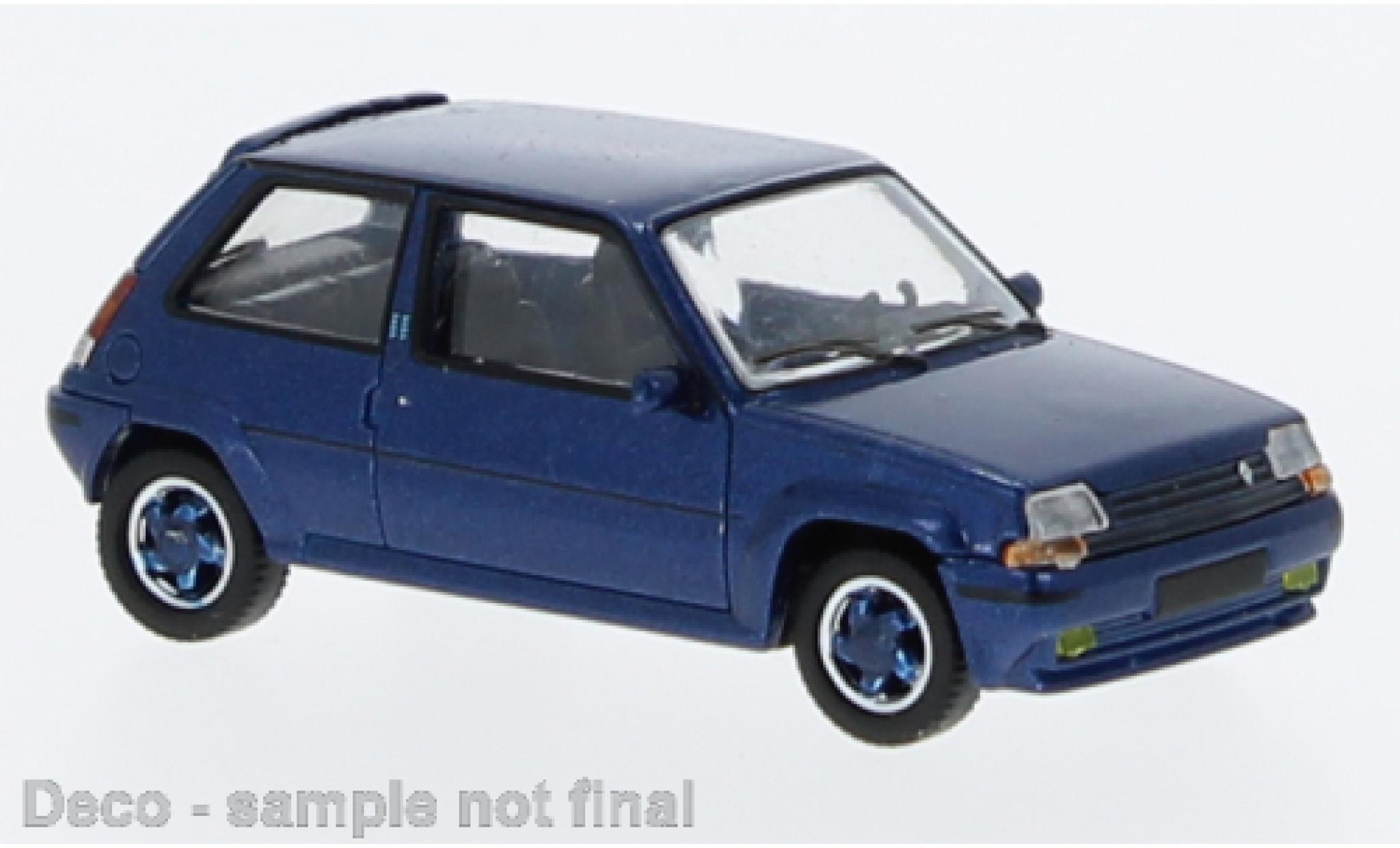Renault 5 1/87 PCX87 GT Turbo Raider metallic blauw fonc&eacute; 1987 modelauto
