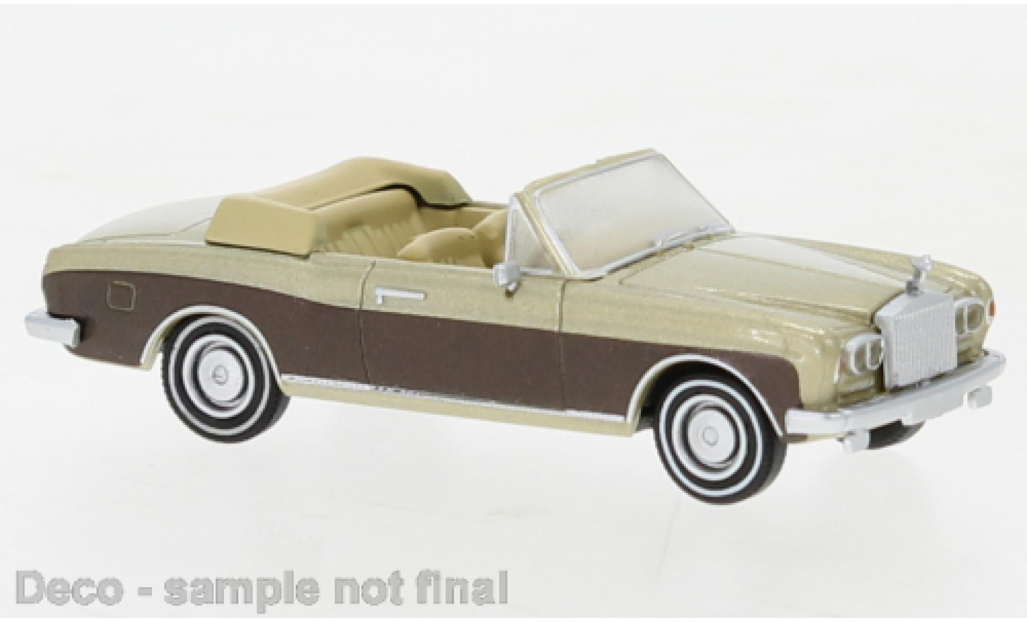 Rolls Royce Corniche 1/87 PCX87 metallic beige/metallic bruin 1971 modelauto