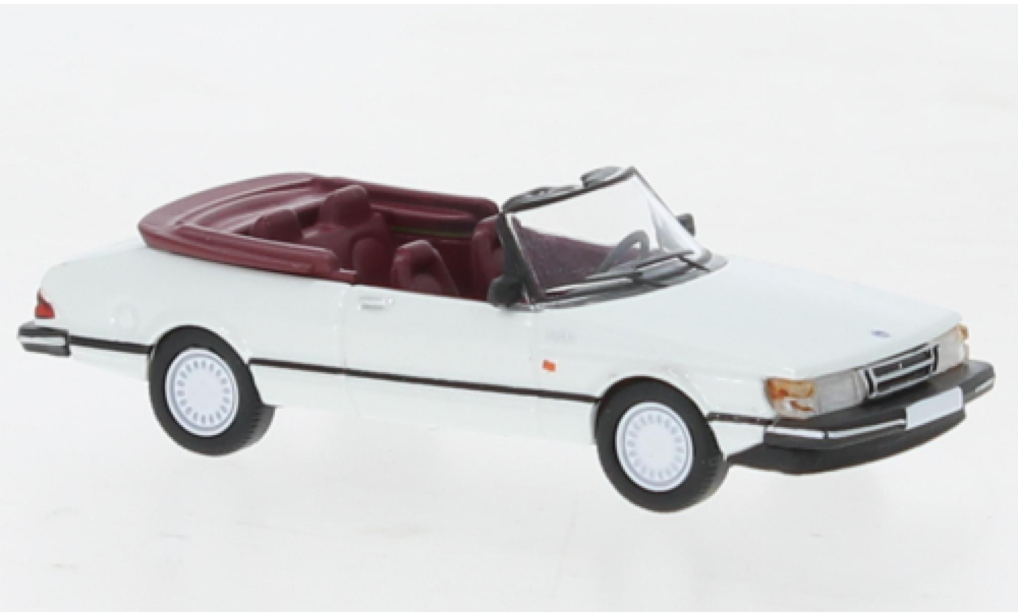 Saab 900 1/87 PCX87 cabriolet metallic wit 1986 modelauto