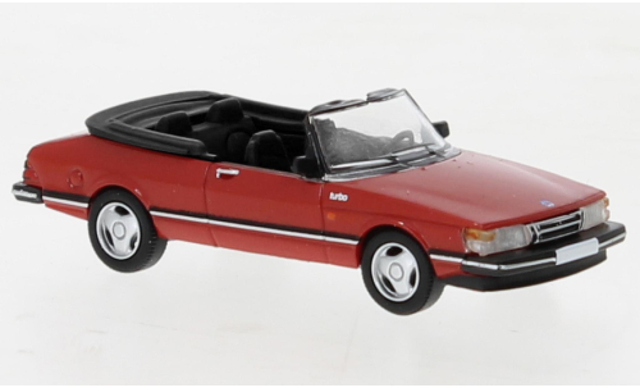 Saab 900 1/87 PCX87 cabriolet rood 1986 modelauto