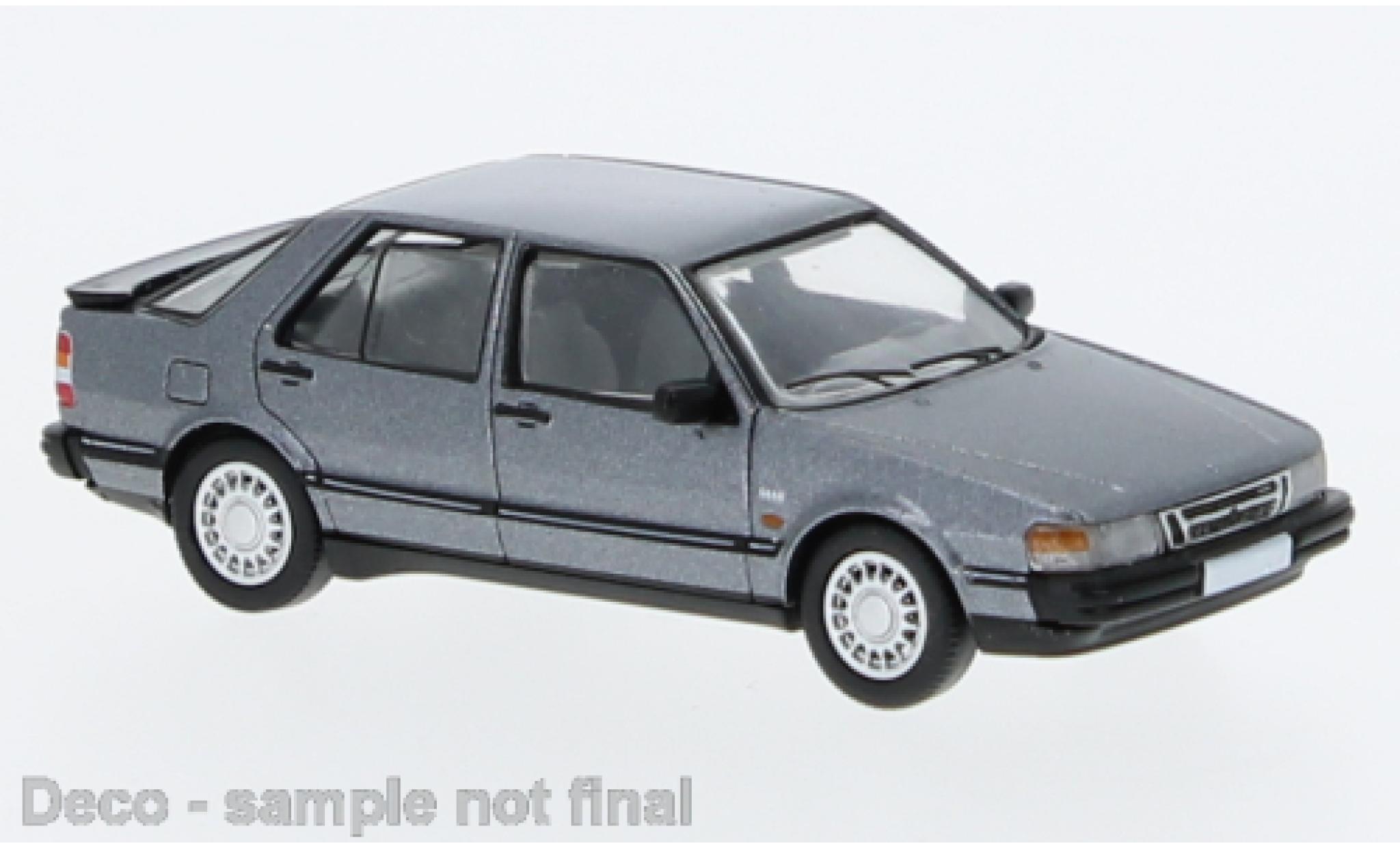 Saab 9000 1/87 PCX87 CC metallic grijs 1985 modelauto