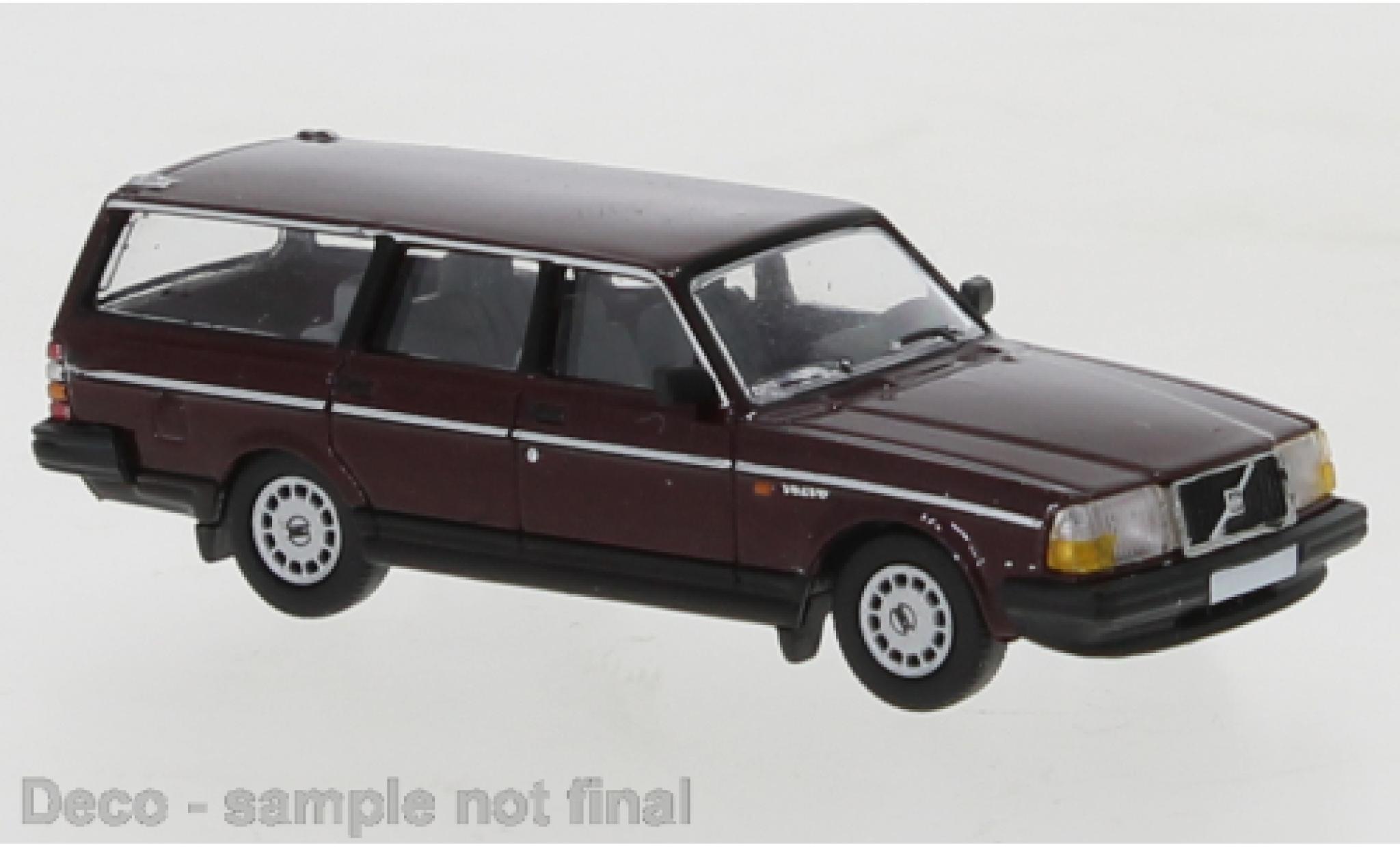 Volvo 240 1/87 PCX87 GL Stationwagen metallic rood 1989 modelauto