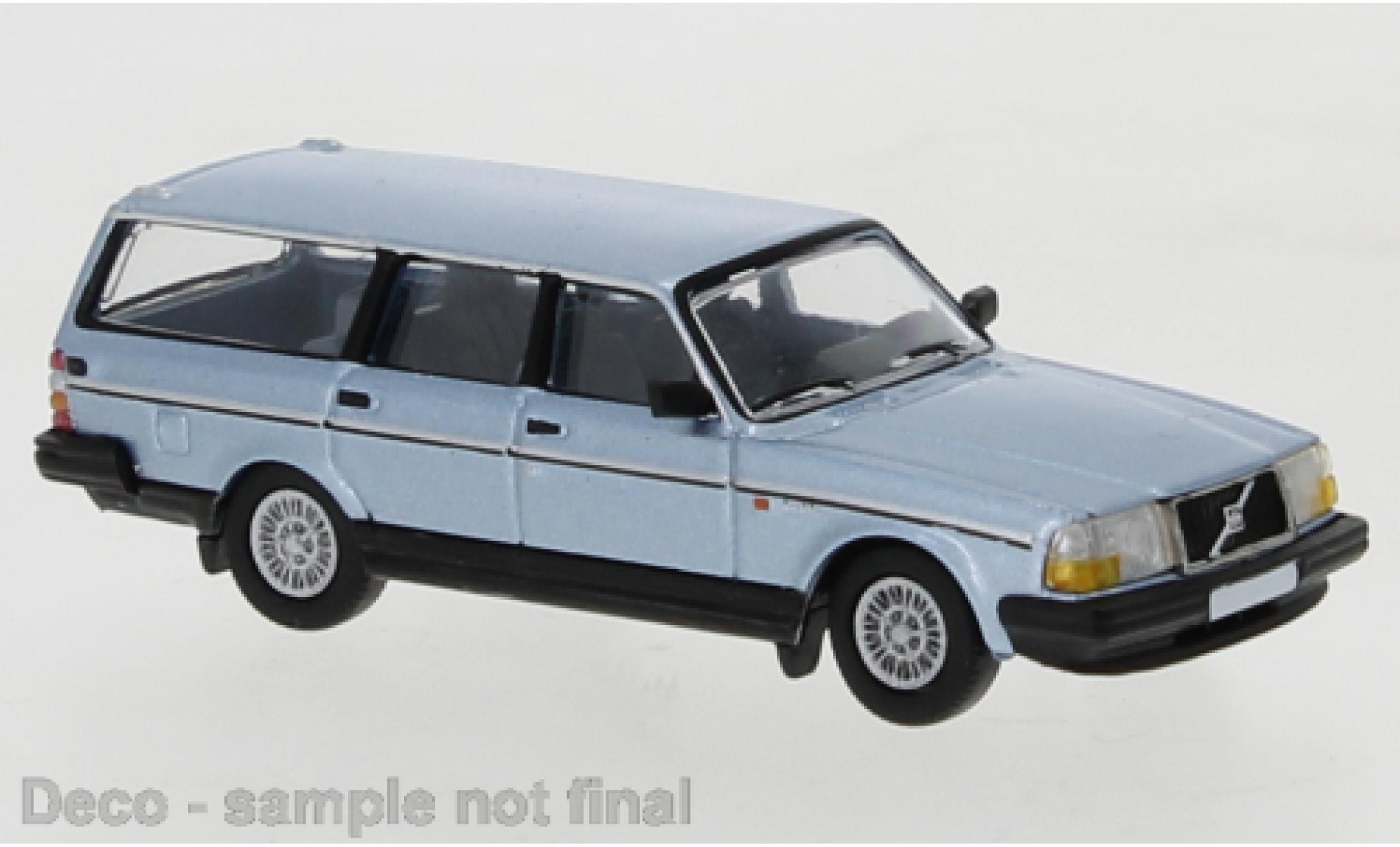 Volvo 240 1/87 PCX87 GL Stationwagen metallic blauw 1989 modelauto