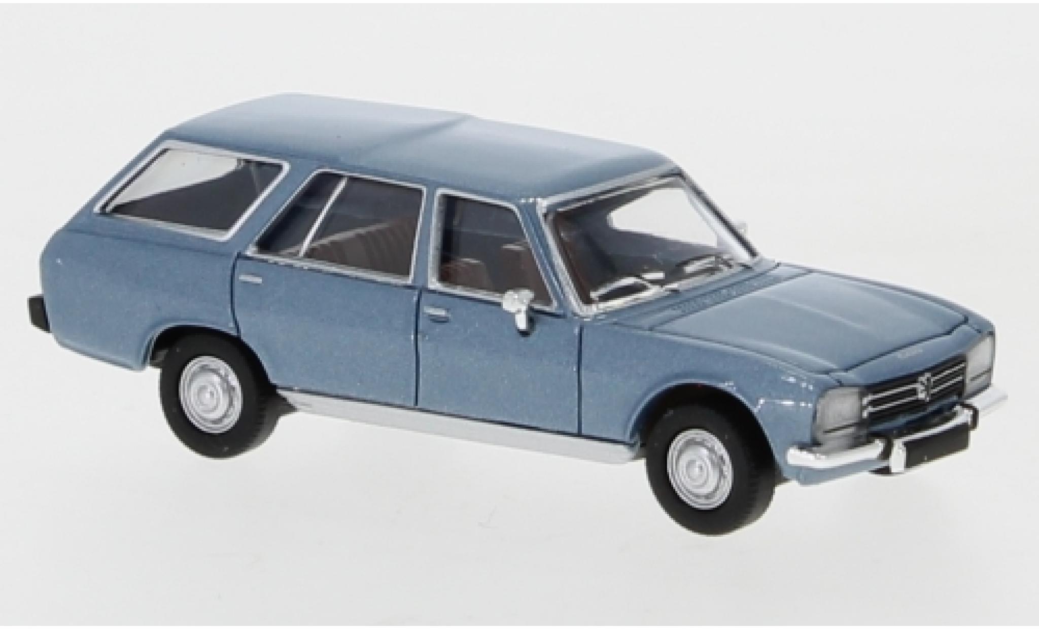 Peugeot 504 1/87 PCX87 Stationwagen metallic blauw 1978 modelauto