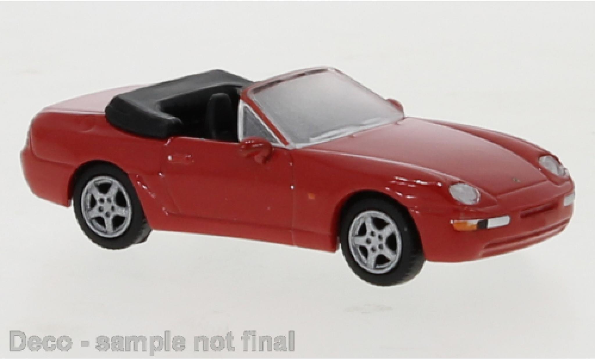Porsche 968 1/87 PCX87 Cabriolet rood 1991 modelauto