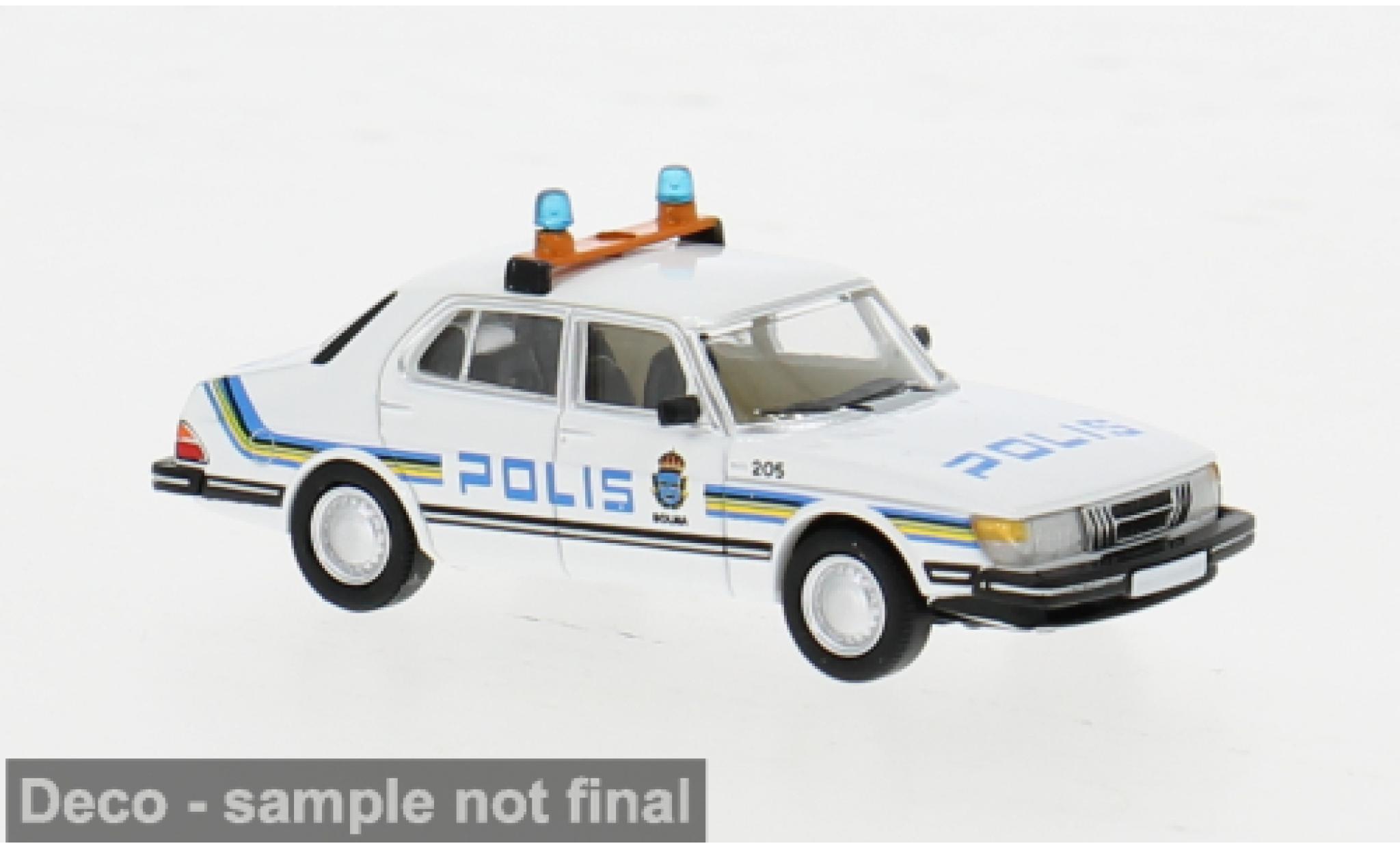 Saab 900 1/87 PCX87 Sedan Polis (S) 1981 1:87 modelauto