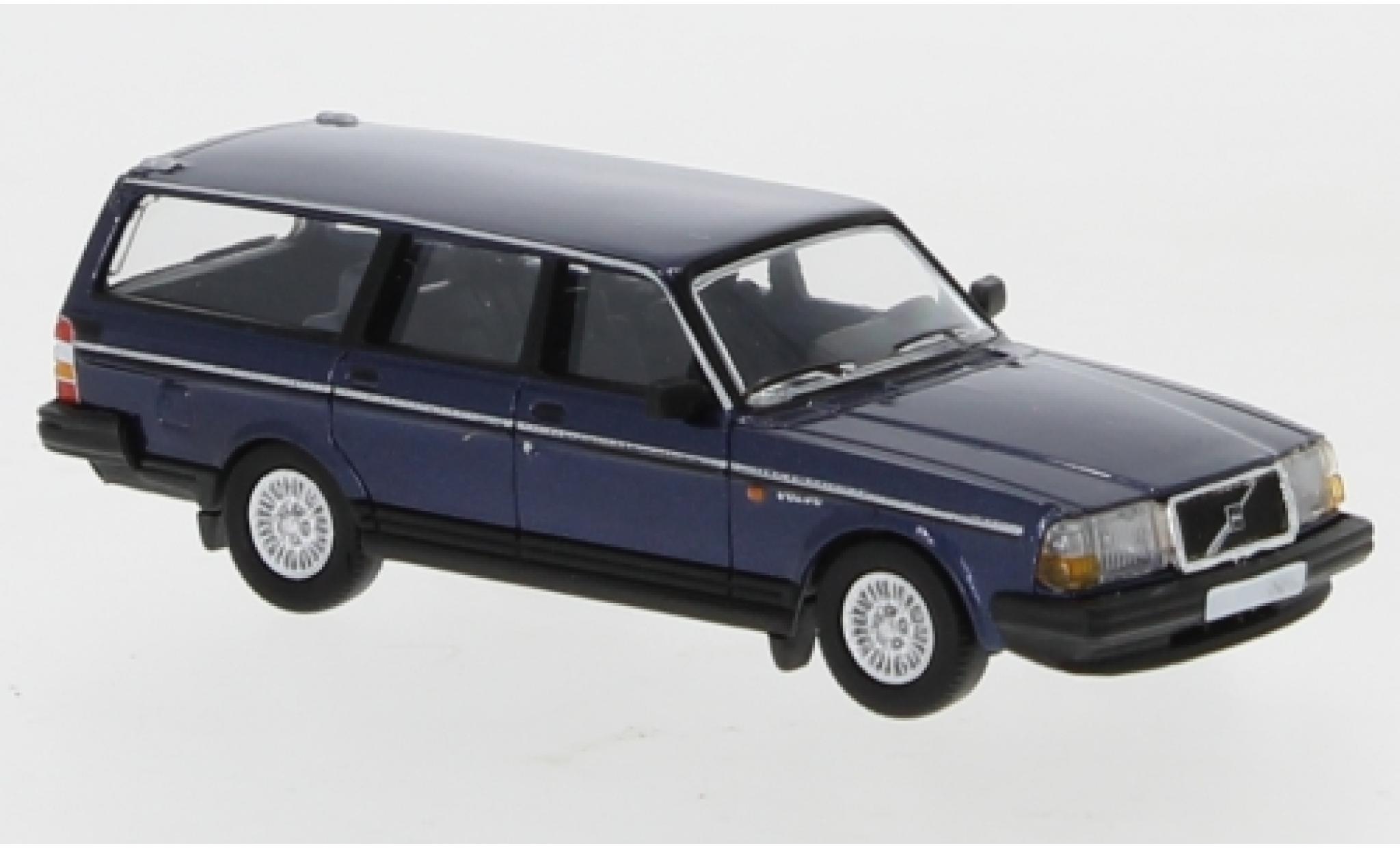 Volvo 240 1/87 PCX87 GL Stationwagen metallic blauw 1989 modelauto