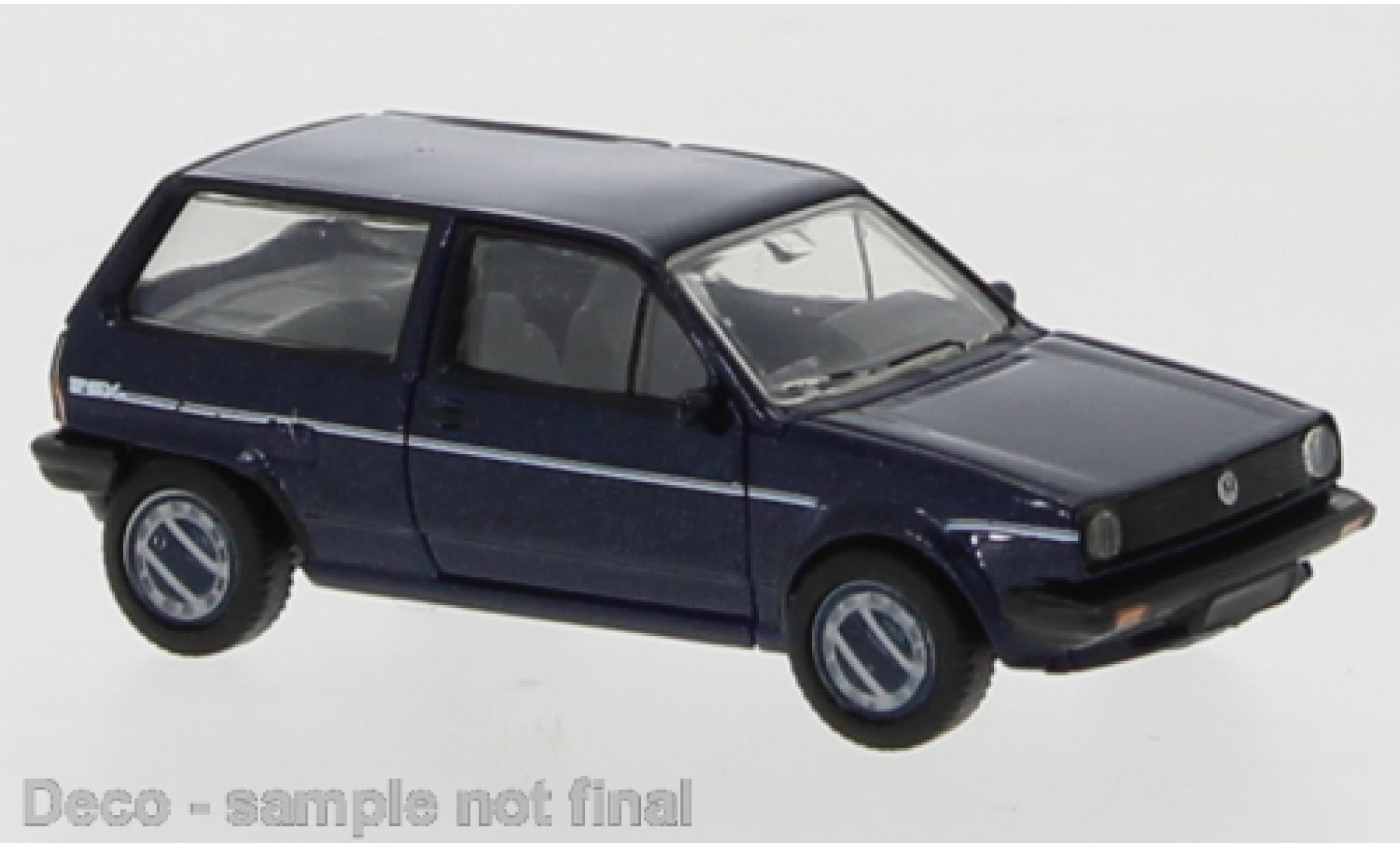 Volkswagen Polo 1/87 PCX87 II Fox blauw/Dekor 1985 modelauto
