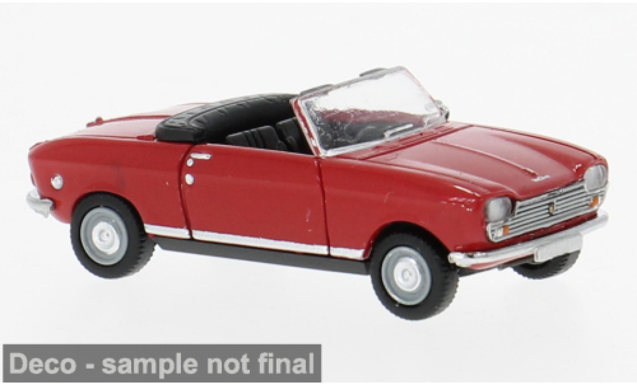Peugeot 204 1/87 Brekina Cabriolet rood 1967 1:87 modelauto