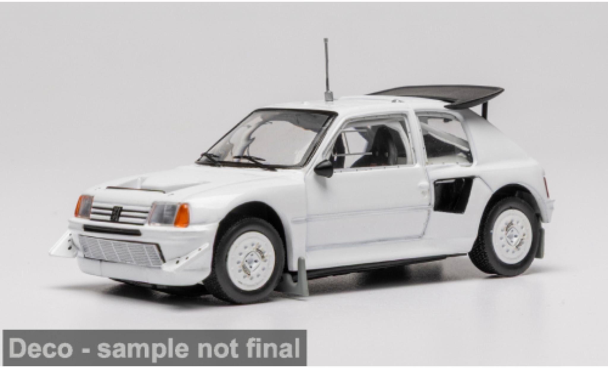 Peugeot 205 1/43 IXO Turbo 16V Evo 2 wit 1986 1:43 modelauto