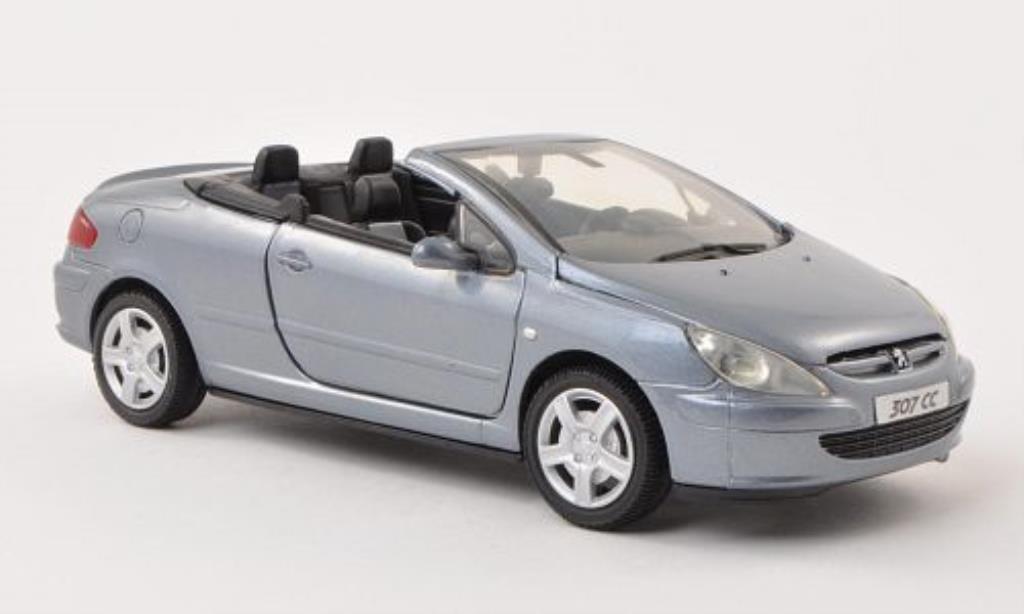 Peugeot 307 CC 1/24 Motormax CC grijs-blauw modelauto