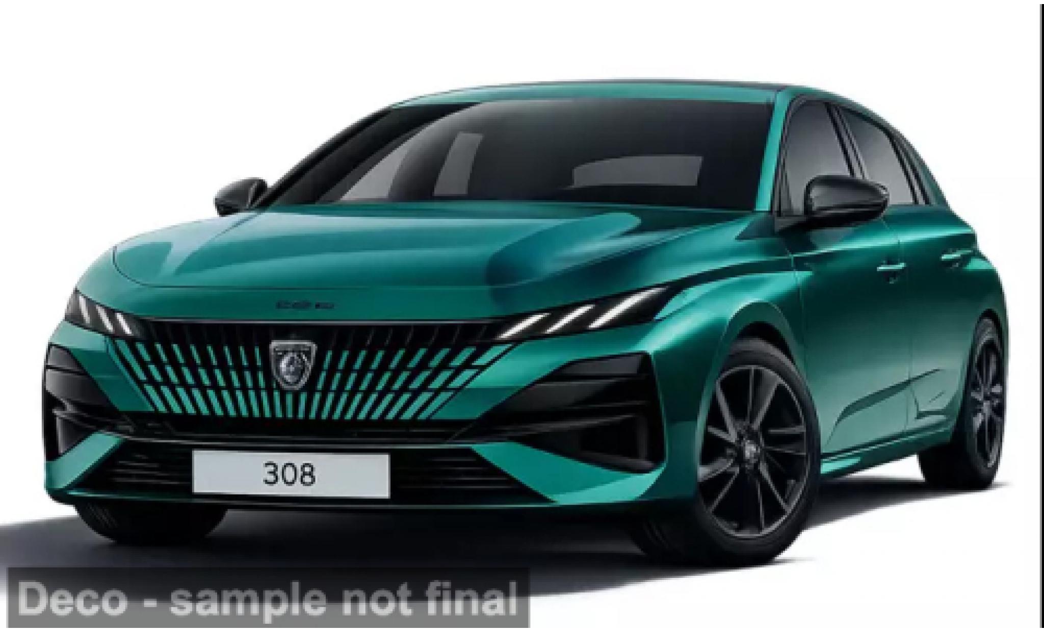 Peugeot 308 1/43 Norev GT Hybrid turquoise 2026 1:43 modelauto