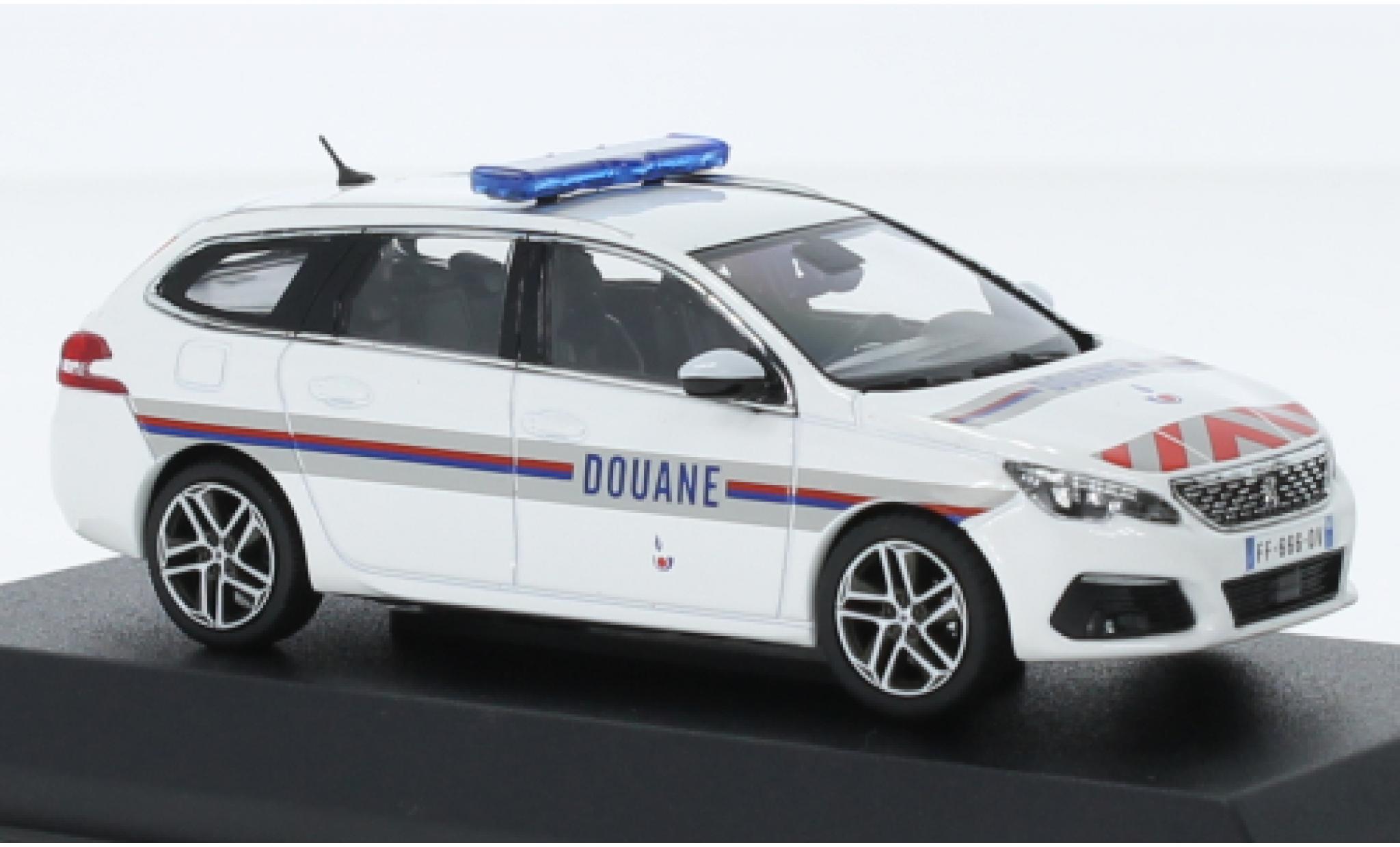 Peugeot 308 1/43 Norev SW 2018 Douanes (F) 1:43 modelauto