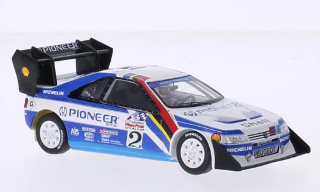 Peugeot 405 Turbo 16 1/43 Spark Turbo 16 No.2 Pioneer International Hill Climb Pikes Peak 1989 modelauto