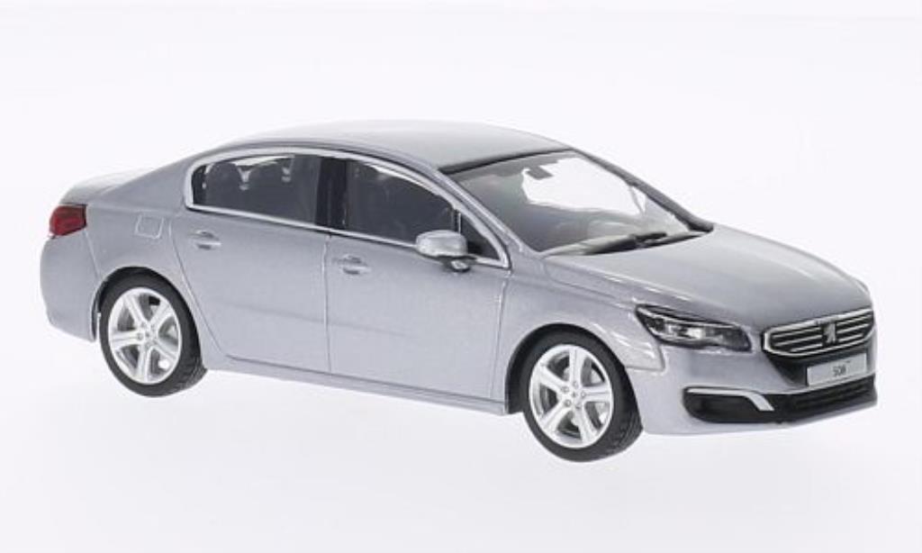 Peugeot 508 Berline 1/43 Norev Sedan grijs 2014 modelauto