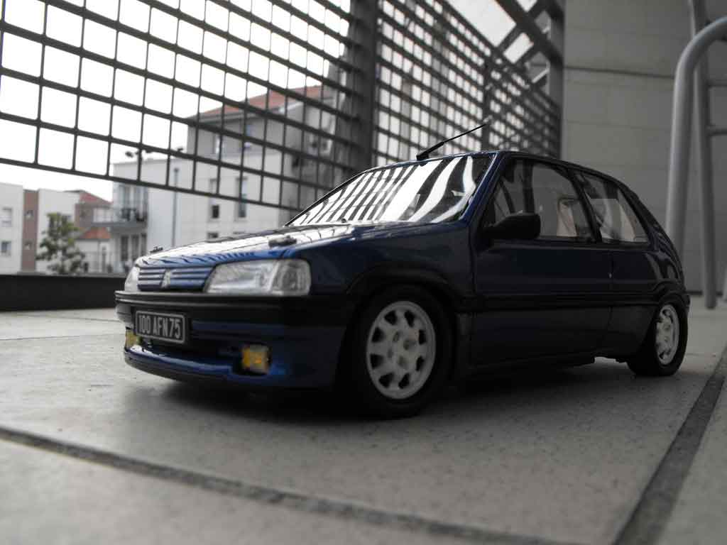 Peugeot 106 XSI phase 1 blauw jantes 205 gti 1993 1/18 Ottomobile