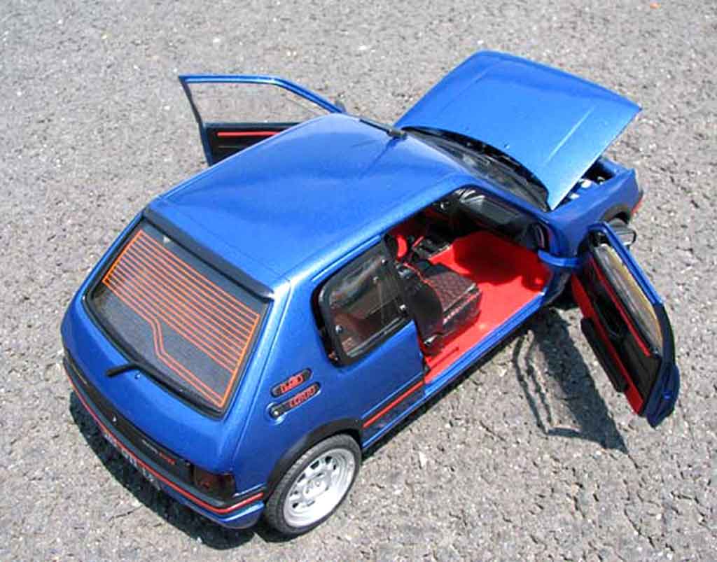 Peugeot 205 GTI 1.9 Bleu Miami blauw miami 1/18 Solido