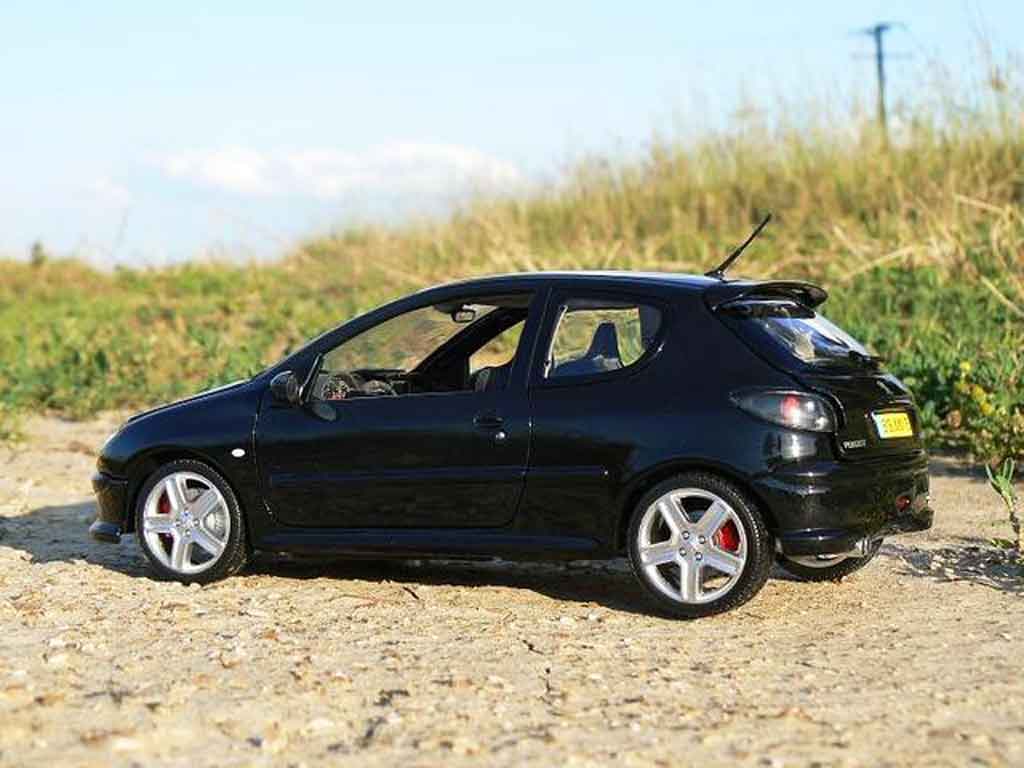 Peugeot 206 RC zwart preparation esquiss auto tuning 1/18 Norev