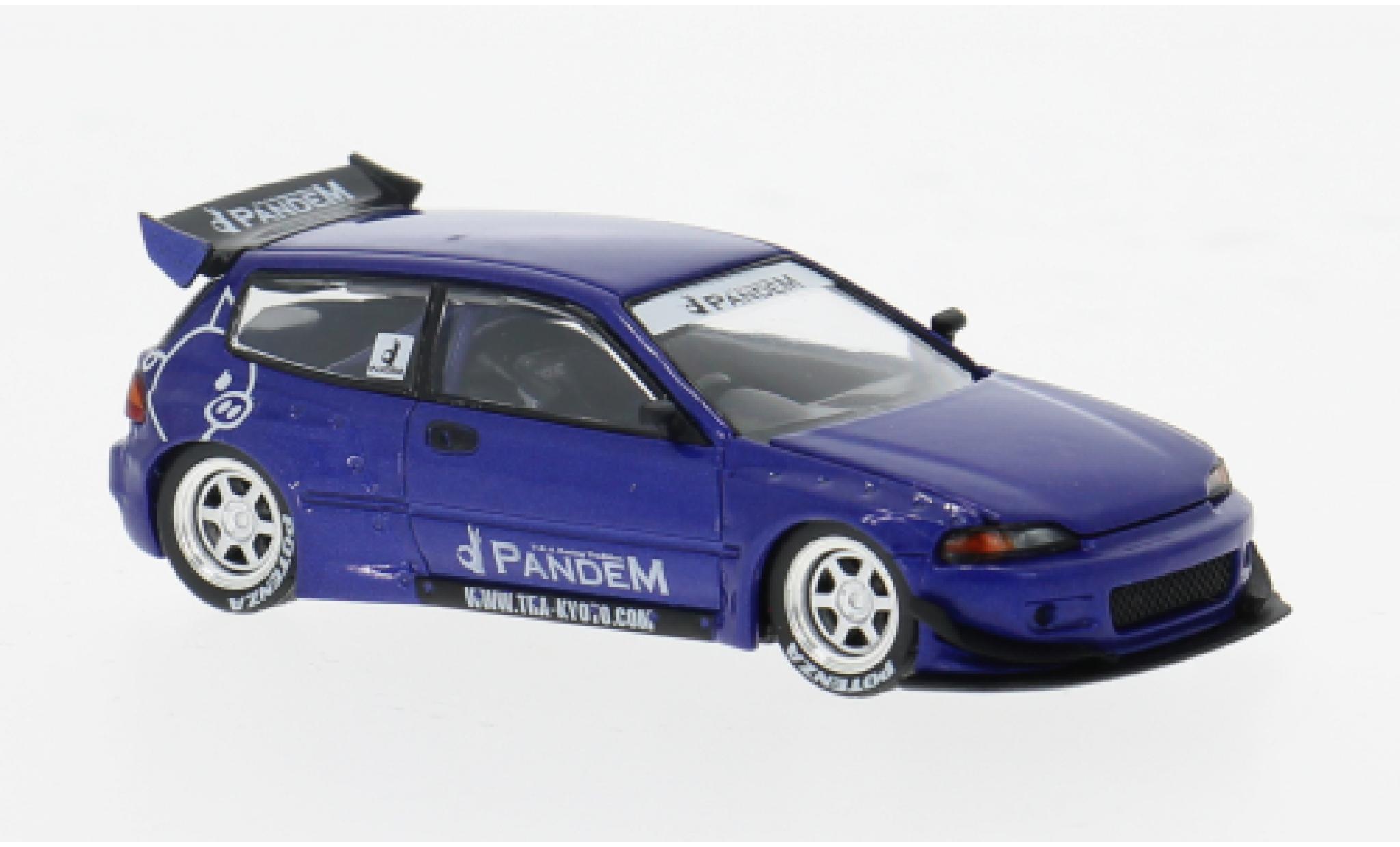 Honda Civic 1/64 Pop Race (EG6) v1.5 PANDEM blauw 1:64 modelauto