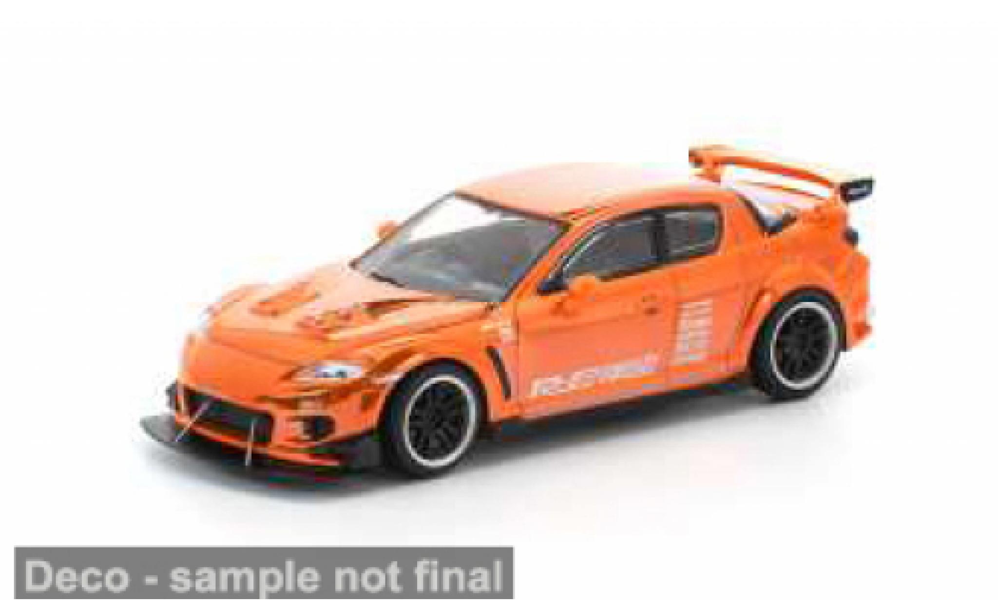 Mazda RX8 1/64 Pop Race Re-Amemiya oranje 1:64 modelauto