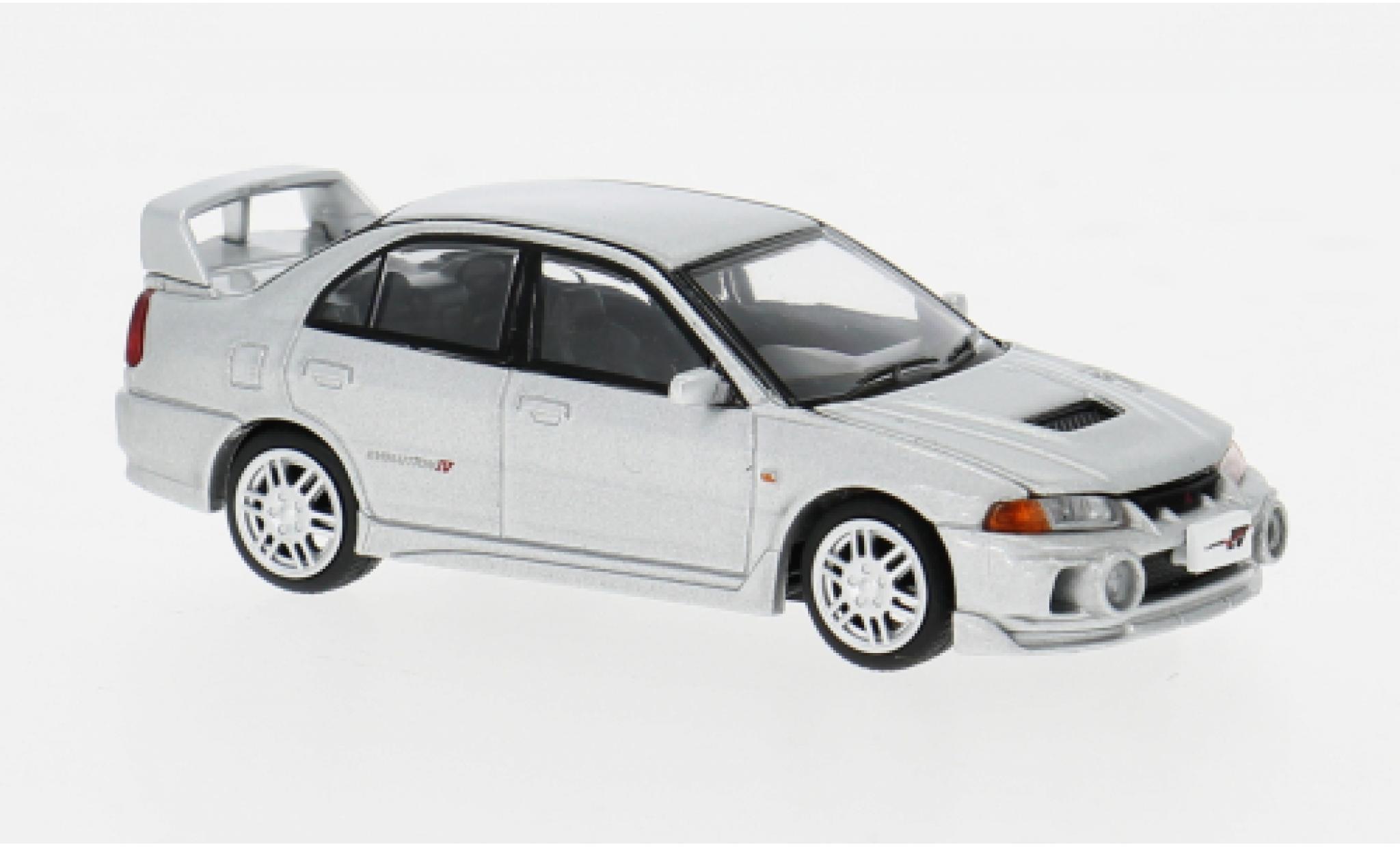 Mitsubishi Lancer 1/64 Pop Race RS Evolution IV grijs 1:64 modelauto
