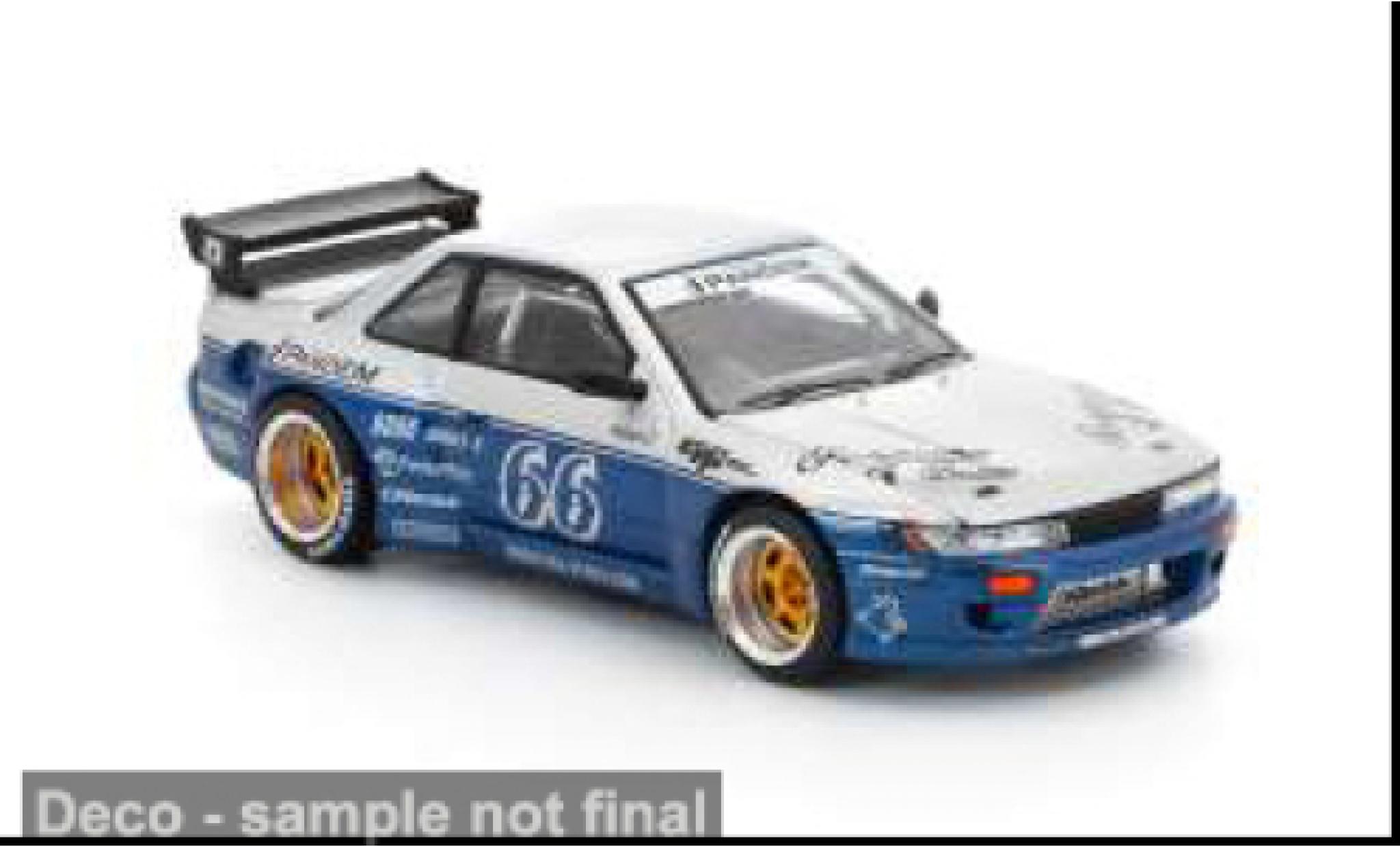 Nissan Silvia 1/64 Pop Race (S13) blauw/wit 1:64 modelauto