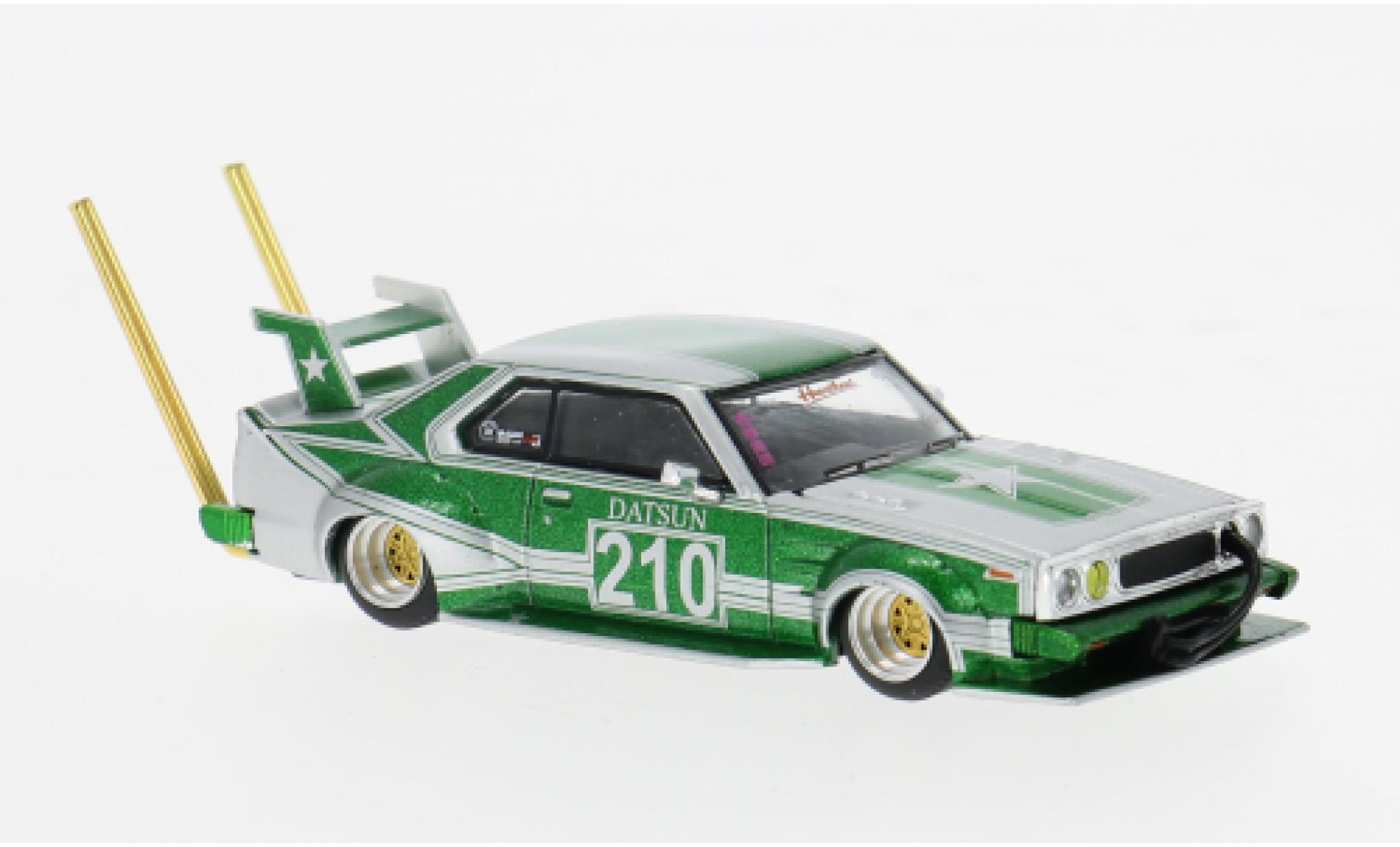 Nissan Skyline 1/64 Pop Race (C210) Bosozuko Style groen/grijs 1:64 modelauto