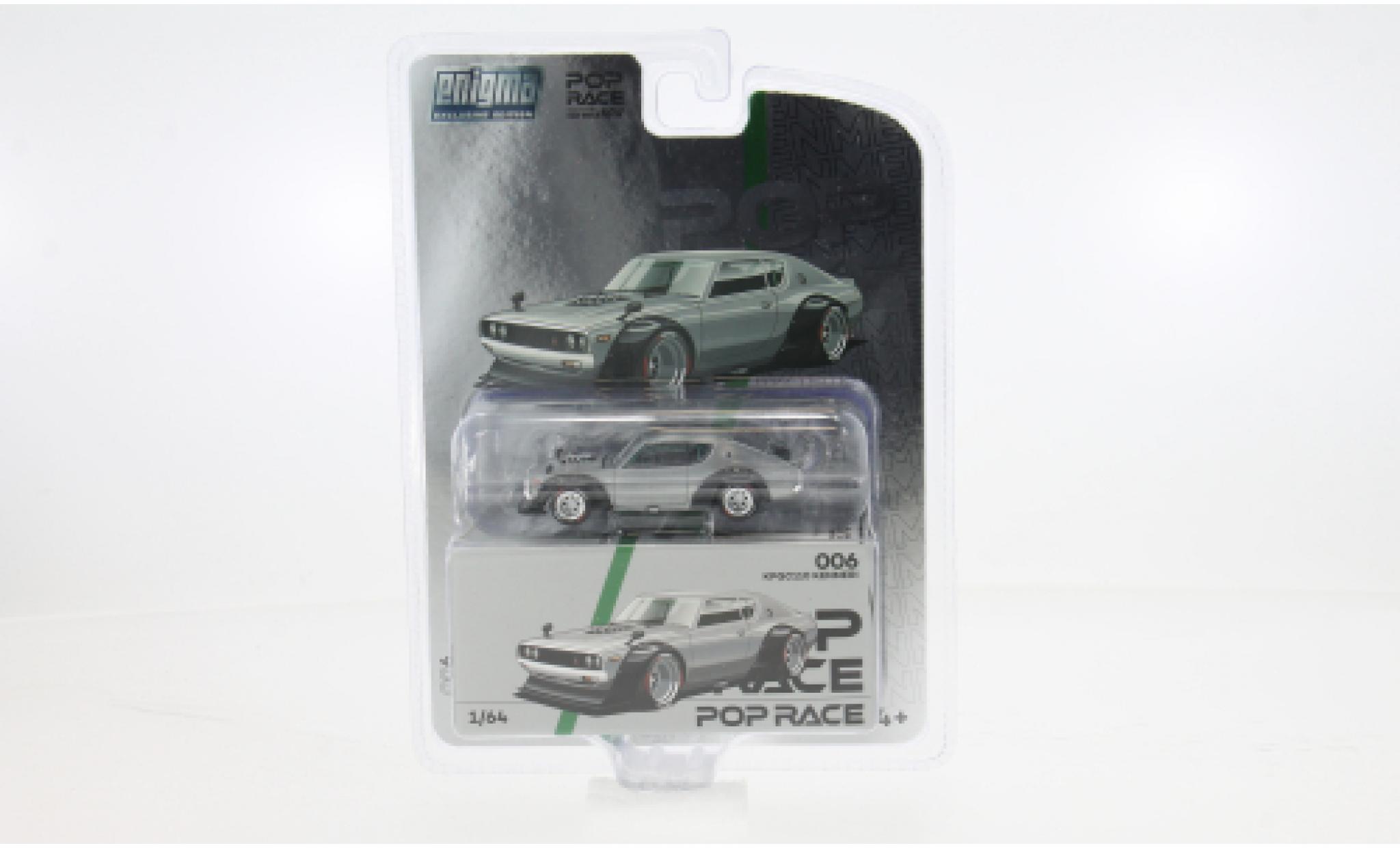 Nissan Skyline 1/64 Pop Race GT-R V8 Drift grijs 1:64 modelauto