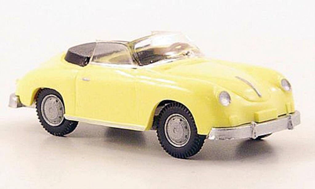 Porsche 356 1/87 Wiking Cabriolet geel modelauto