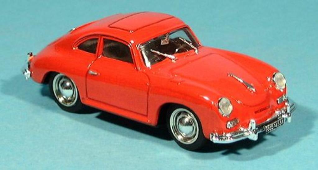 Porsche 356 1/43 Brumm Coupe rood 1952 modelauto