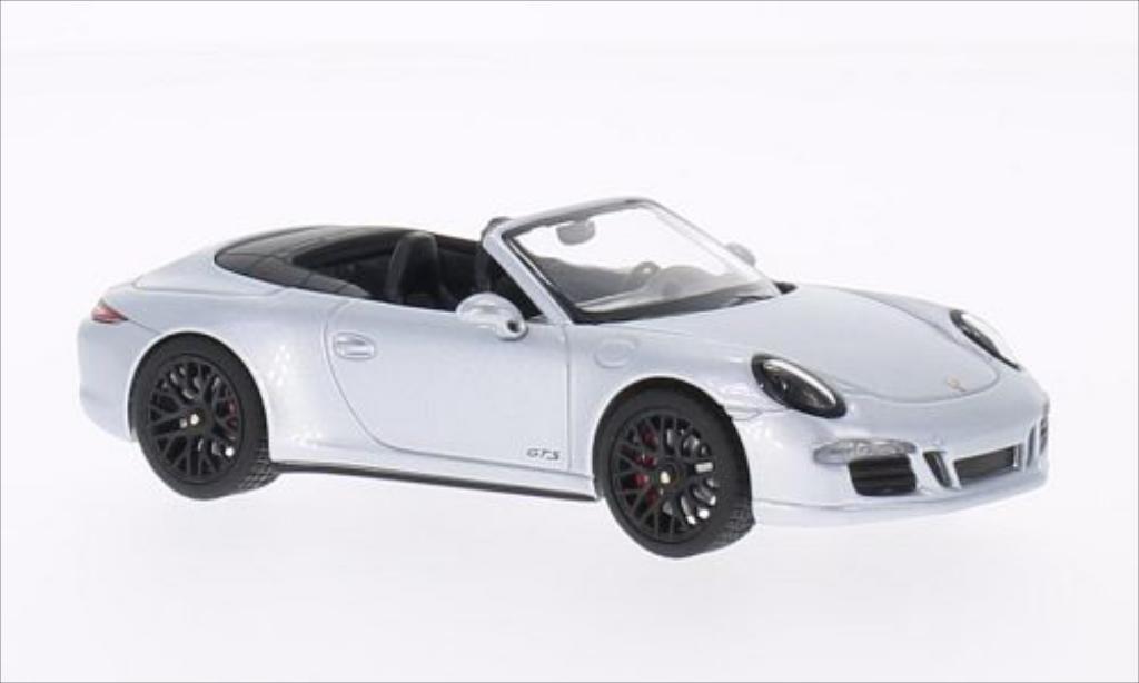 Porsche 991 GTS 1/43 Schuco Carrera 4 GTS Cabriolet grijs 2014 modelauto