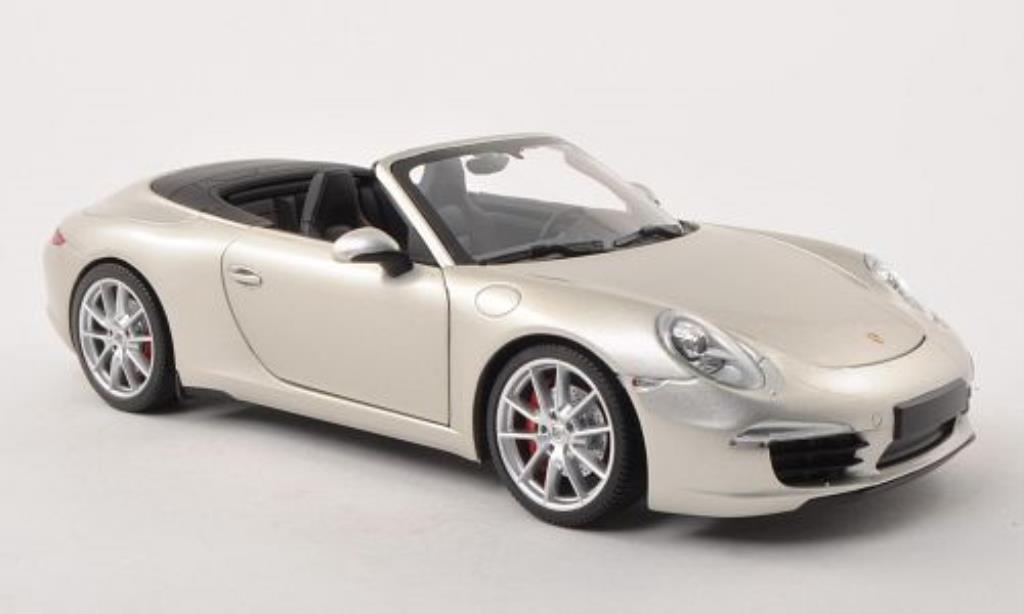 Porsche 991 S 1/18 Minichamps Carrera S Cabriolet grijs 2011 modelauto