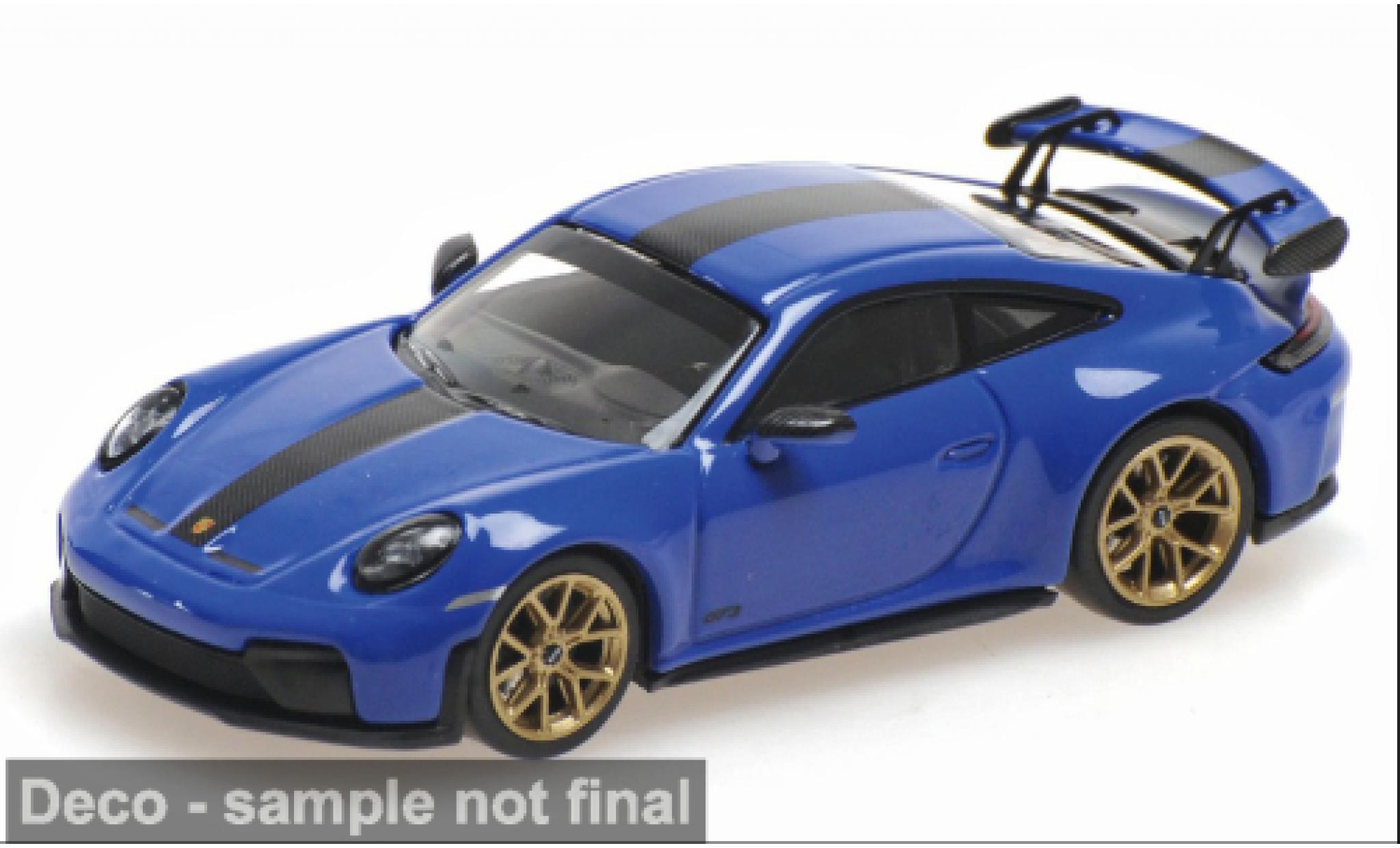 Porsche 992 GT3 1/64 Minichamps 911 (.2) blauw 2025 1:64 modelauto