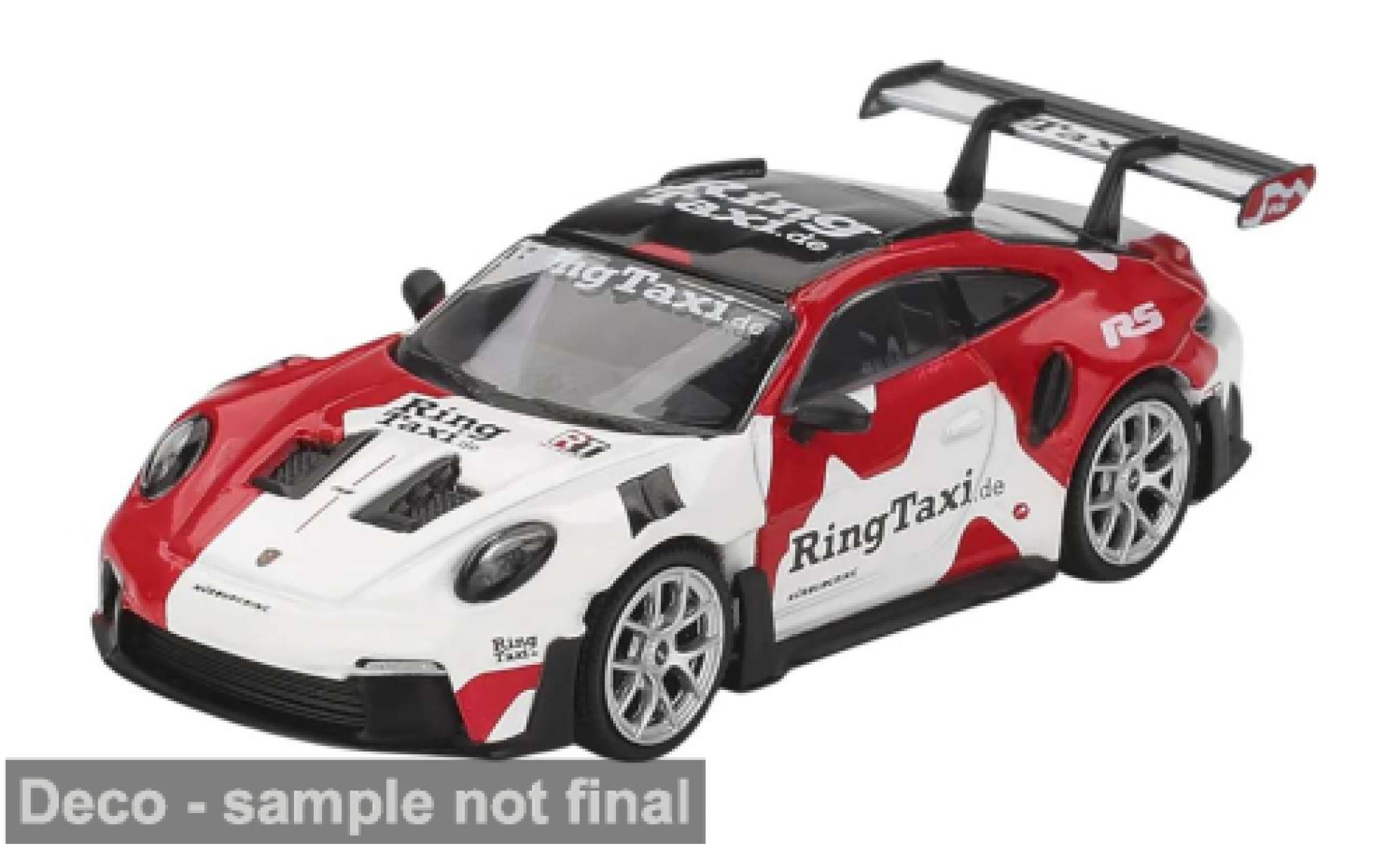 Porsche 992 GT3 R 1/64 Mini GT 911  S wit/rood 2025 1:64 modelauto