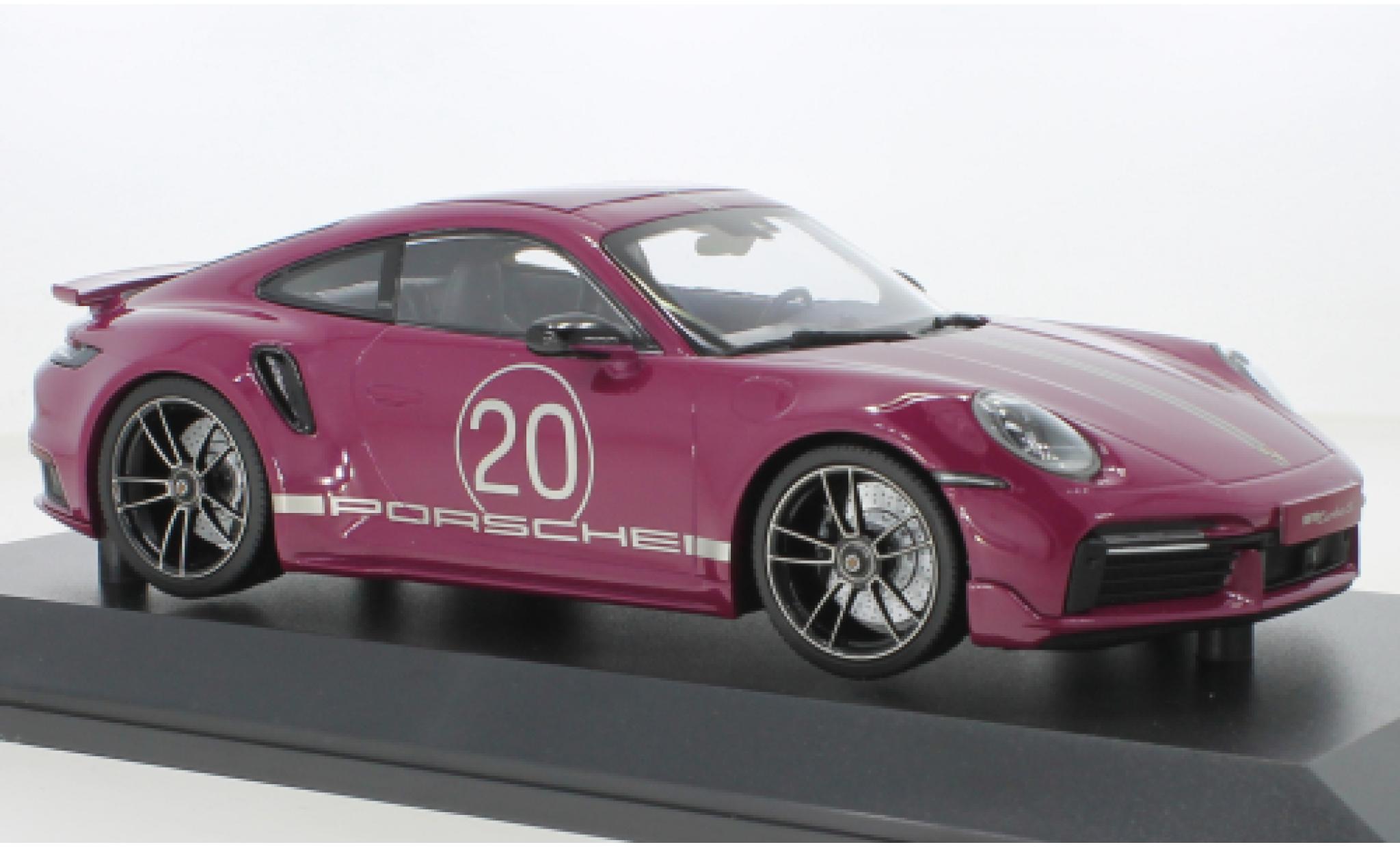 Porsche 992 1/18 Minichamps 911  Turb rood 1:18 modelauto