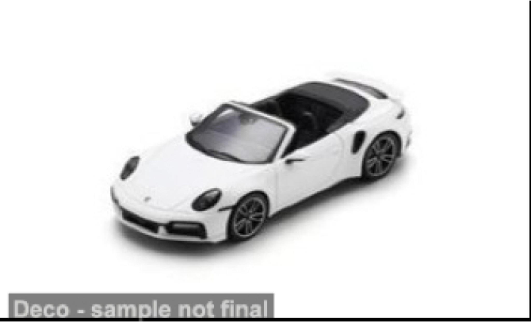 Porsche 992 Turbo s 1/43 Spark 911  Turbo S Cabriolet wit 1:43 modelauto