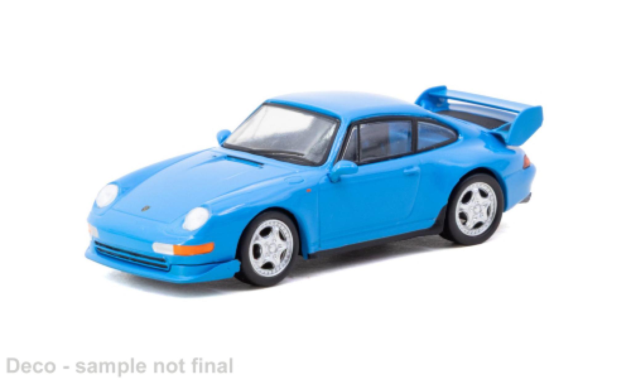 Porsche 993 RS 1/64 Tarmac Works 911  Carrera blauw 1996 1:64 modelauto