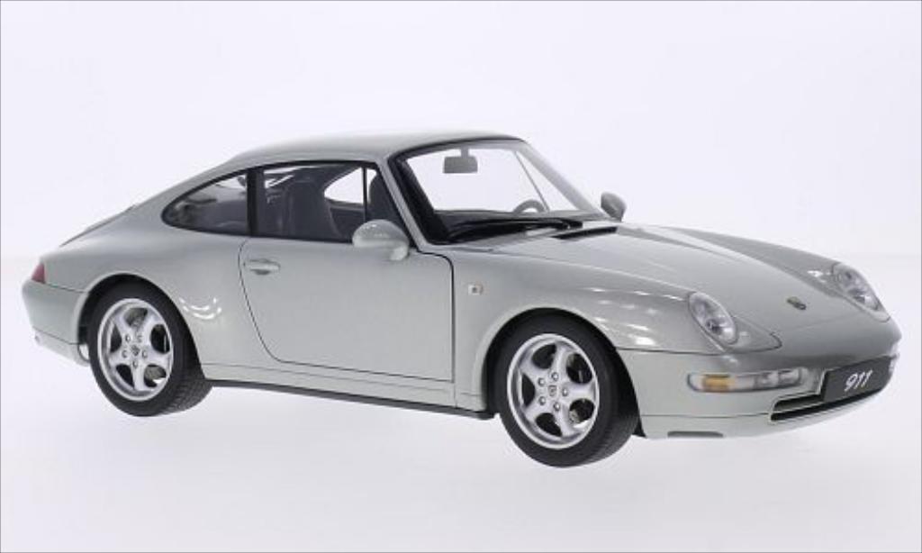 Porsche 993 Carrera 1/18 Autoart Carrera grijs 1995 modelauto