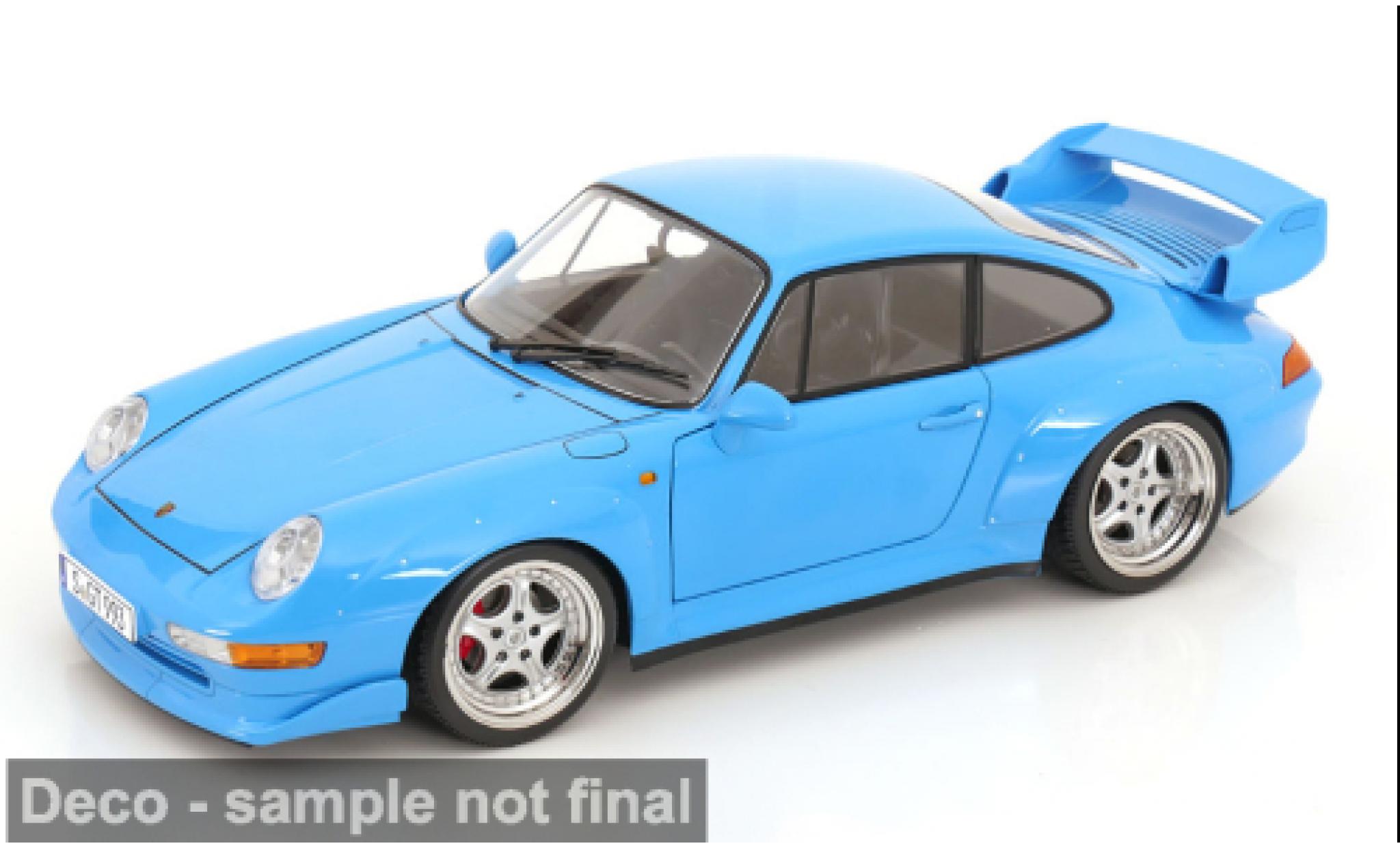 Porsche 993 GT2 1/12 KK Scale 911  blauw 1996 1:12 modelauto