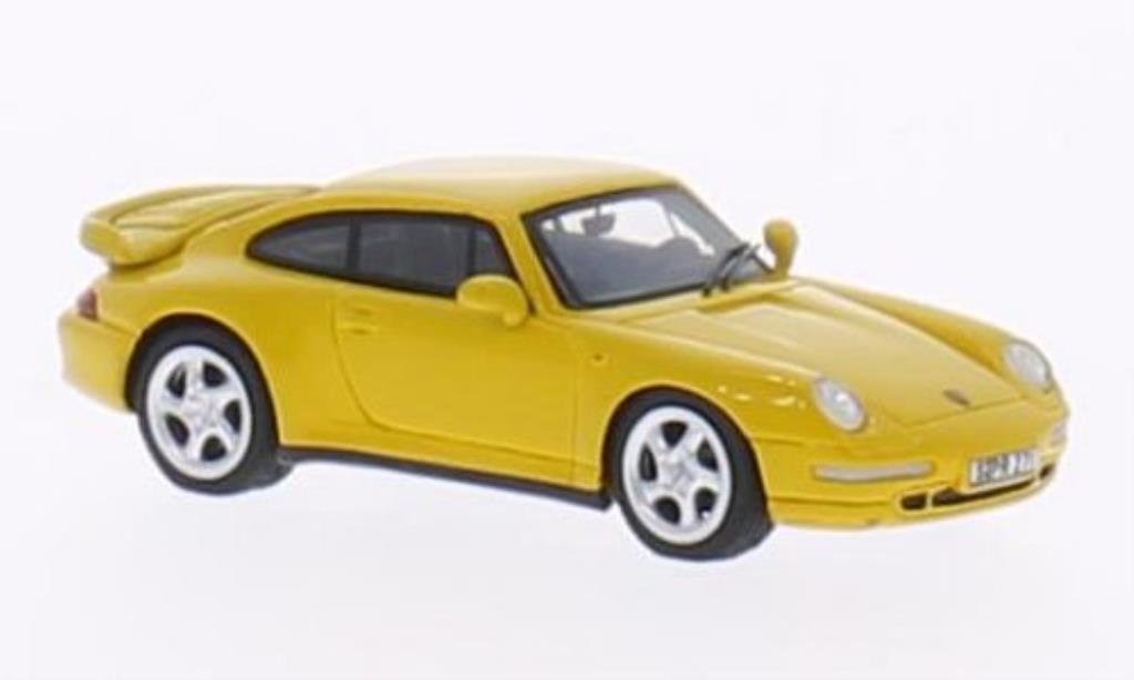 Porsche 993 Turbo 1/87 Minichamps Turbo geel 1995 modelauto