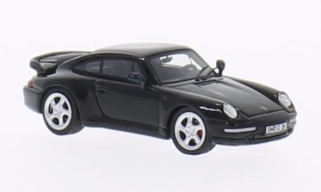 Porsche 993 Turbo S 1/87 Minichamps Turbo zwart 1995 modelauto