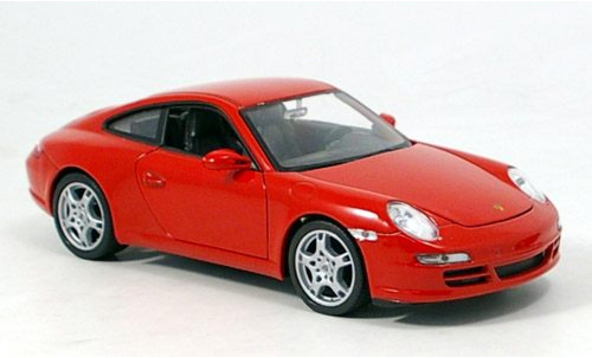 Porsche 997 1/24 Welly 911  Car rood 1:24 modelauto