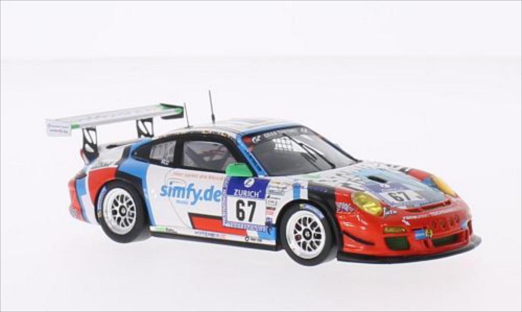 Porsche 997 GT3 CUP 1/43 Spark GT3 Cup No.67 Teichmann Racing Raceunion 24h Nurburgring 2014 /S.van modelauto