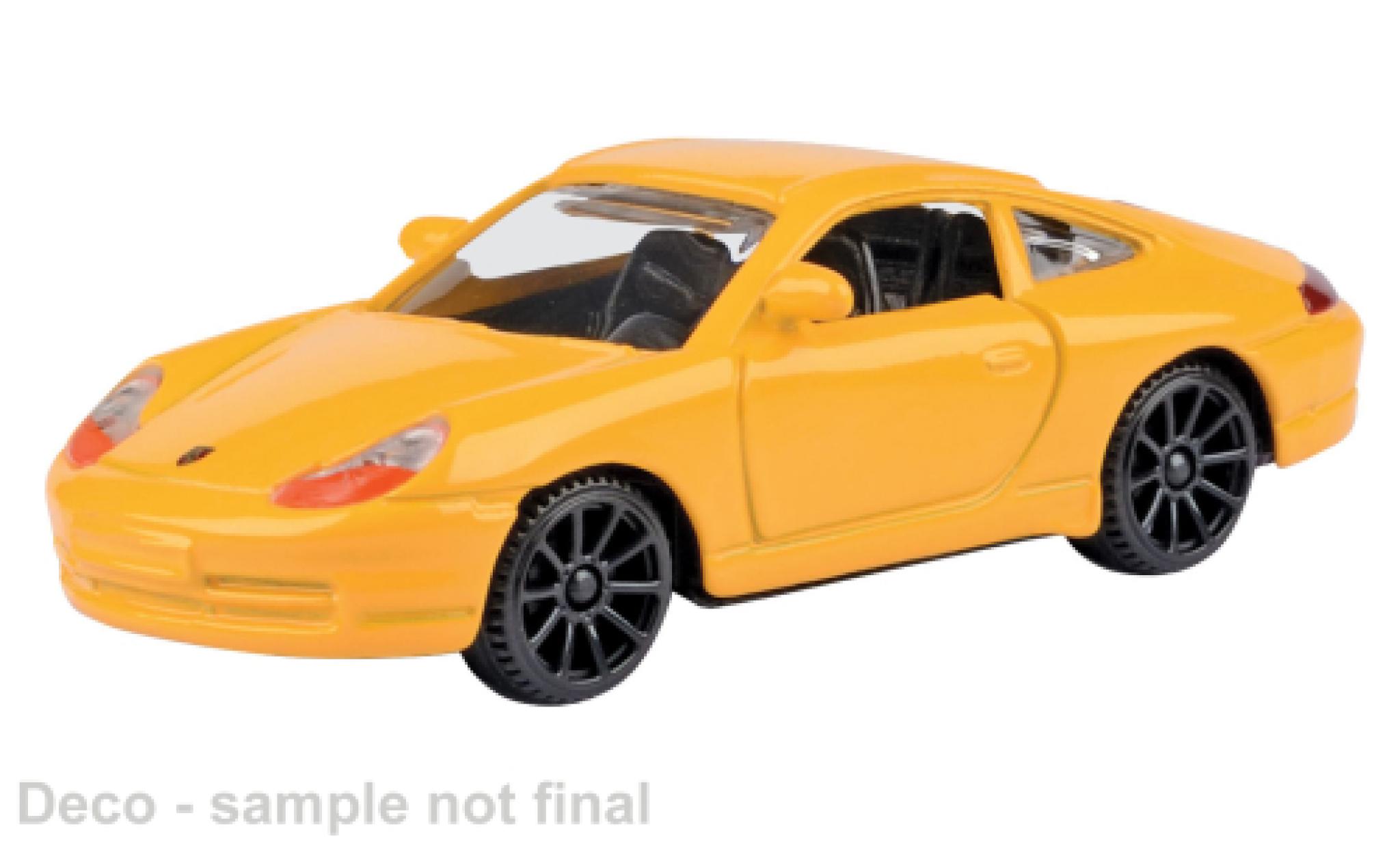 Porsche 911 1/43 Motormax Carrera geel 1:43 modelauto