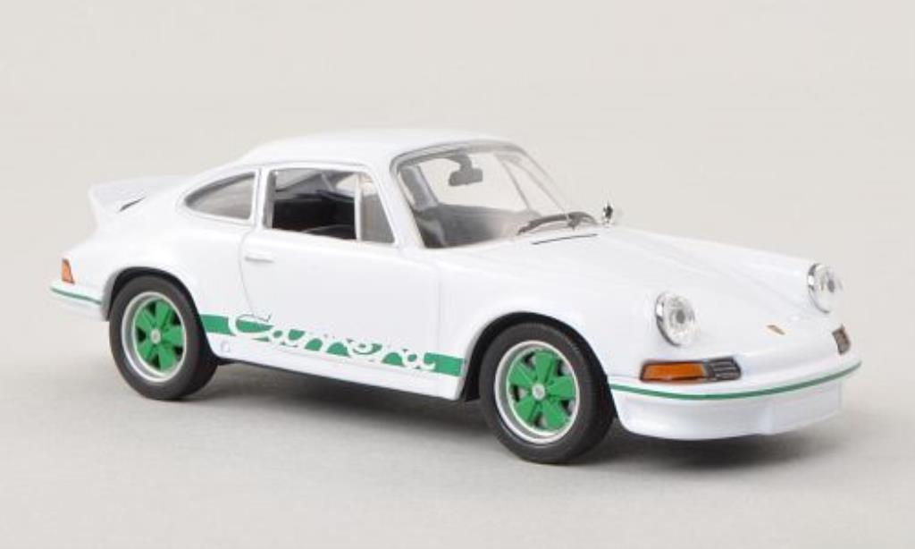 Porsche 911 1/43 Welly Carrera 2.7 wit/grun 1973 modelauto