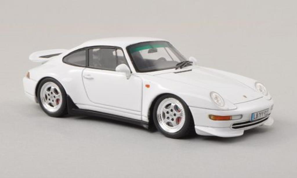 Porsche 993 Carrera 1/43 Spark Carrera Coupe wit 1995 modelauto