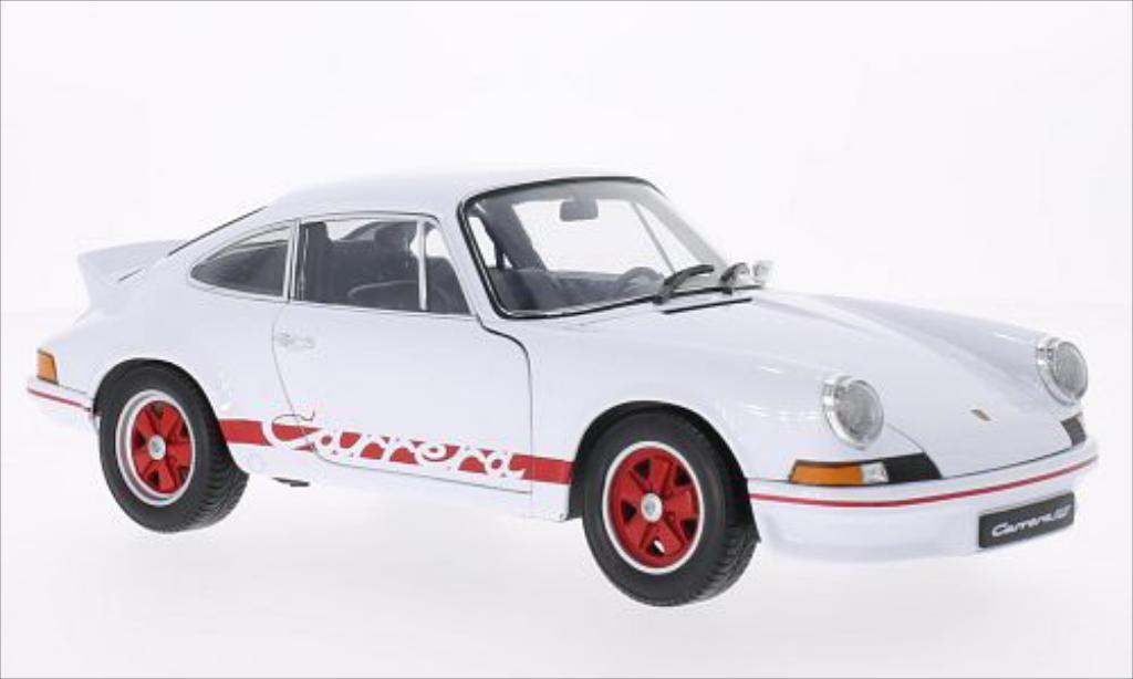 Porsche 911 1/18 Welly Carrera wit/rood 1973 modelauto