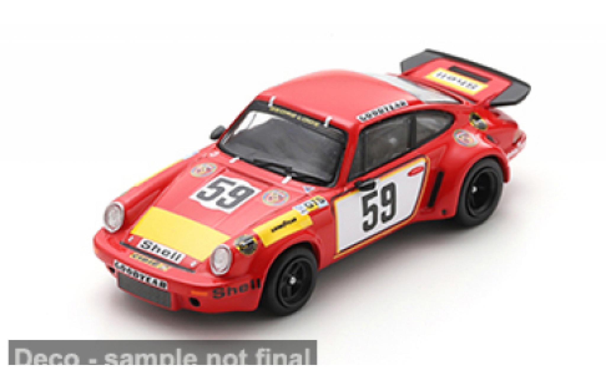 Porsche 930 RSR 1/64 Spark 911 Carrera 3.0 24h Le Mans 1975 #59 T.Schenken/H.Ganley 1:64 modelauto
