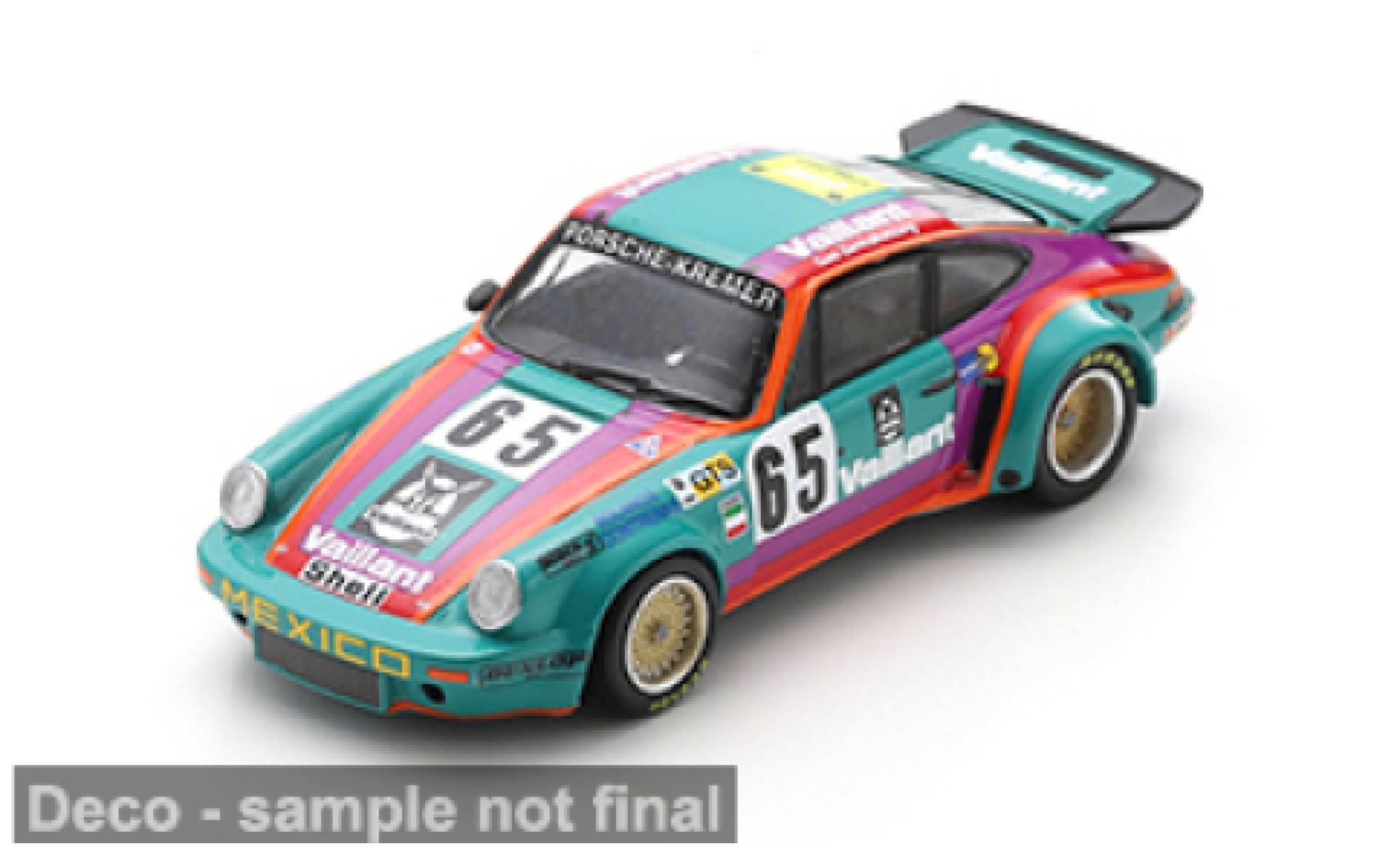 Porsche 930 RSR 1/64 Spark 911 Carrera 3.0 24h Le Mans 1975 #65 B.Sprowls/J.C.Bola&ntilde;os 1:64 modelauto